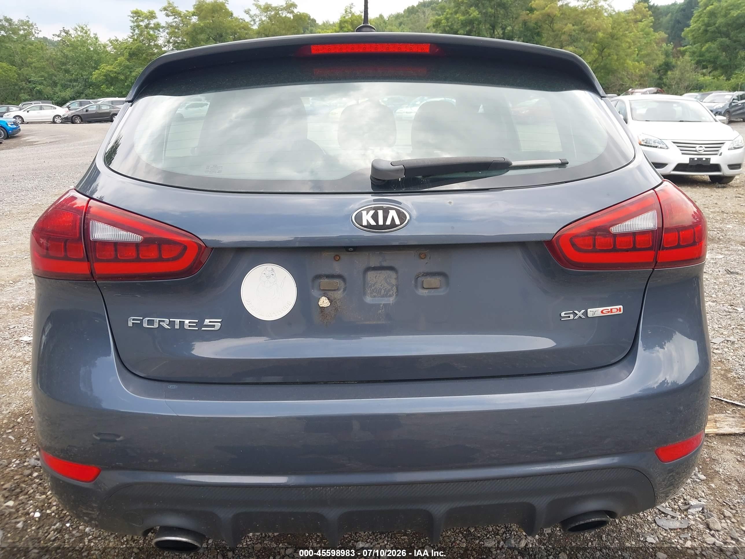 2015 Kia Forte Sx Green vin: KNAFZ5A37F5370828