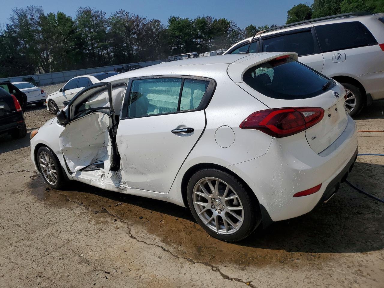 2015 Kia Forte Sx White vin: KNAFZ5A38F5293905