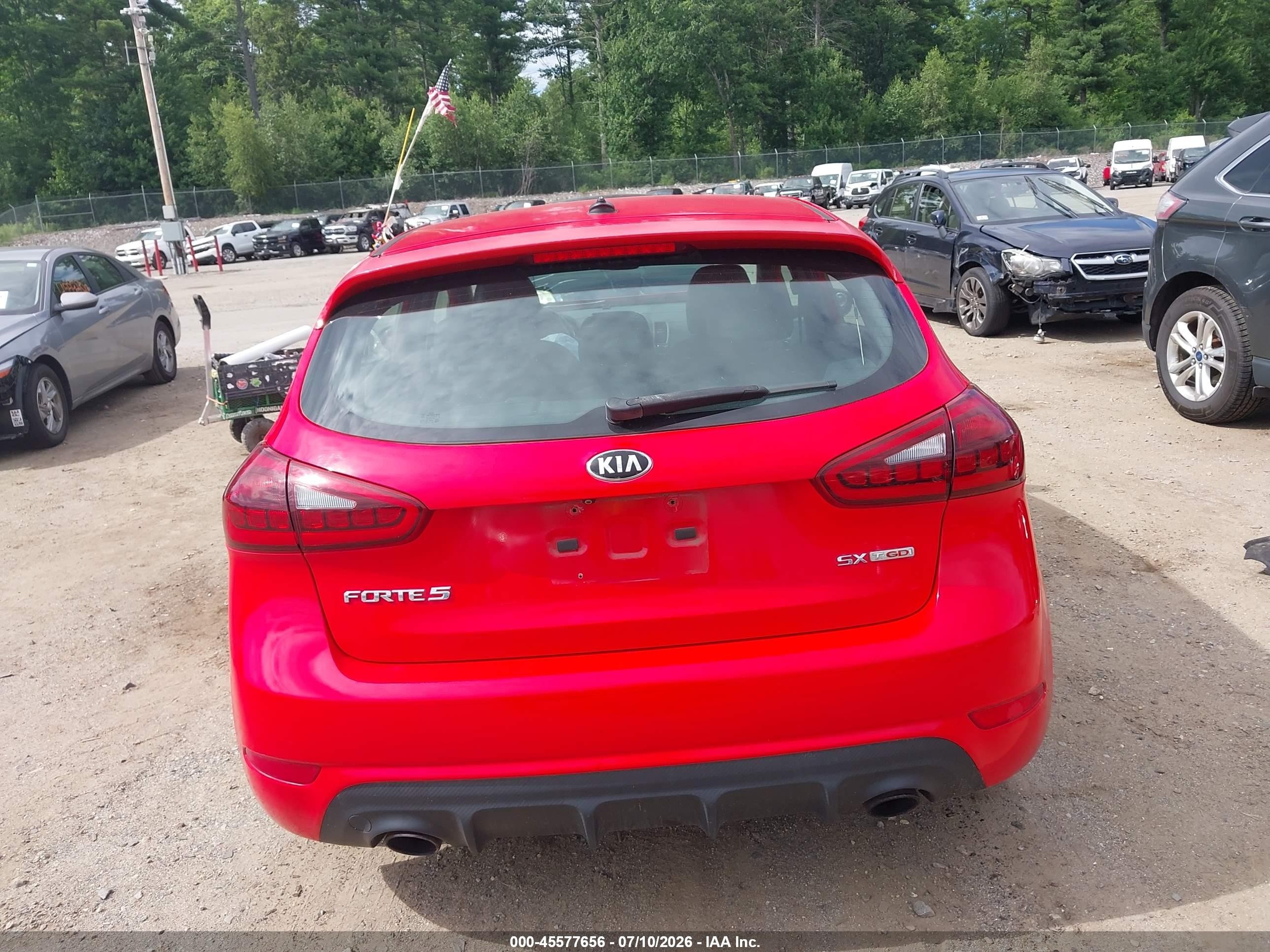 2015 Kia Forte Sx Red vin: KNAFZ5A39F5274828