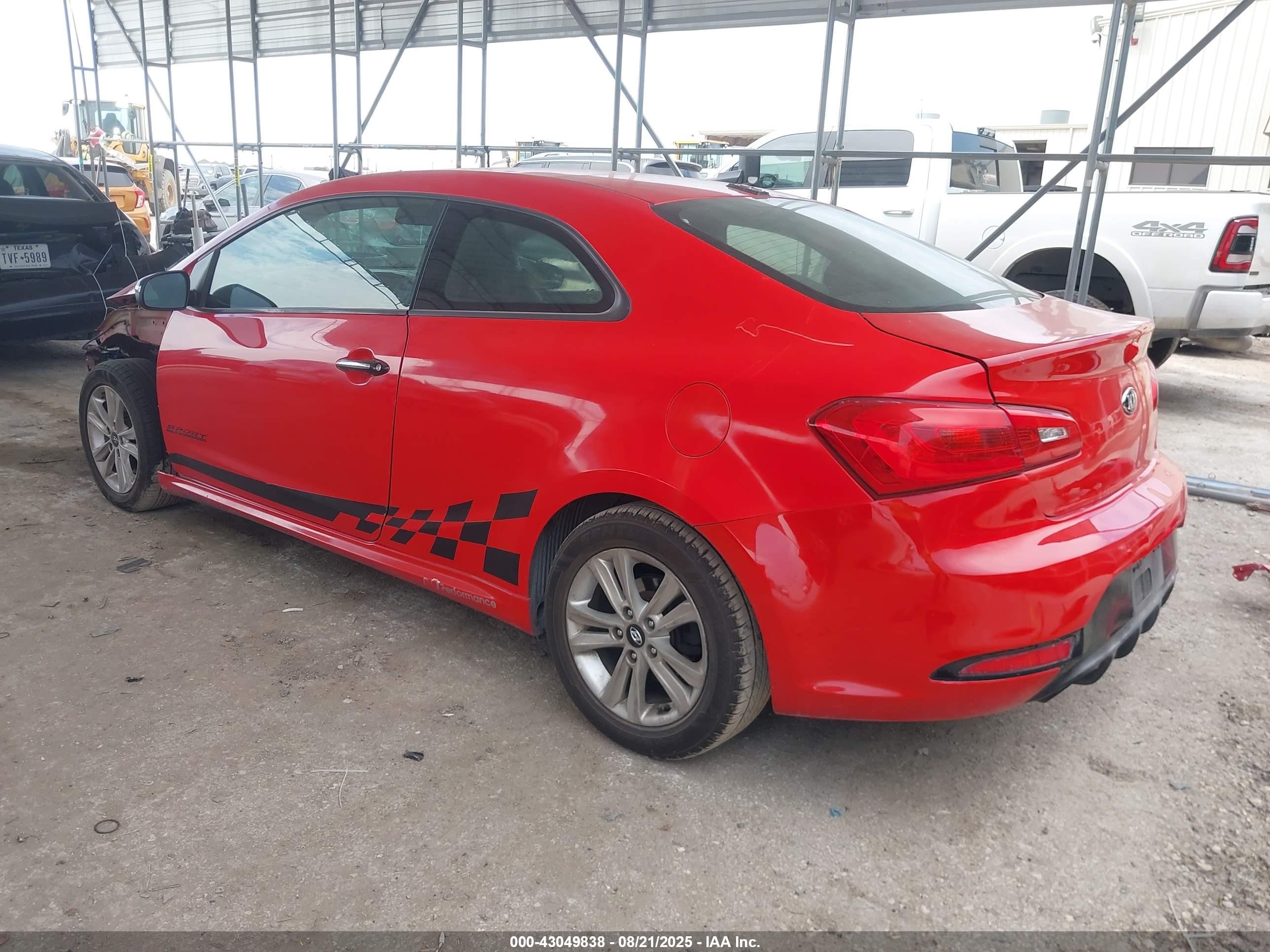 2014 Kia Forte Koup Sx Red vin: KNAFZ6A30E5239292