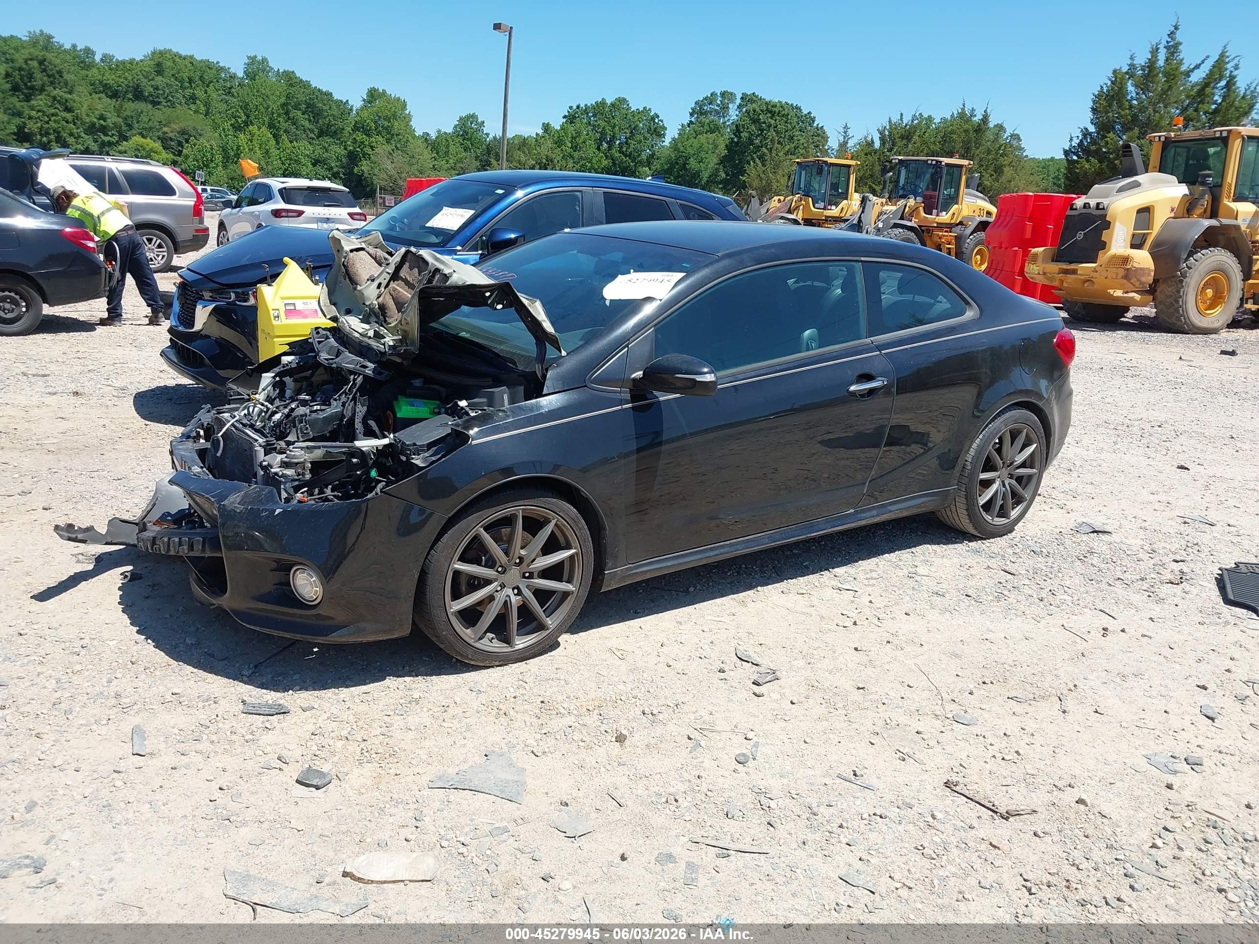 2015 Kia Forte Koup Sx Black vin: KNAFZ6A32F5332817