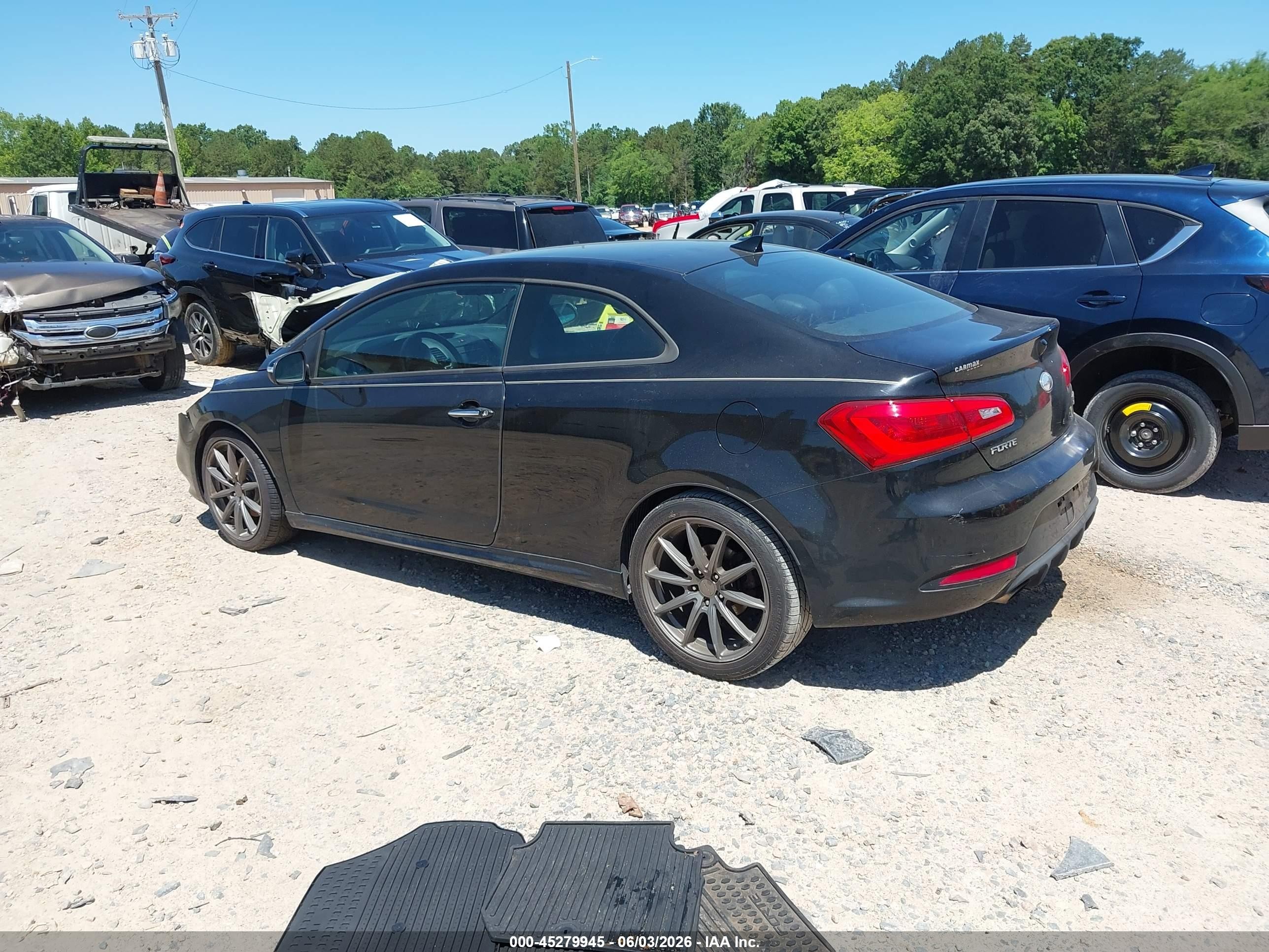 2015 Kia Forte Koup Sx Black vin: KNAFZ6A32F5332817