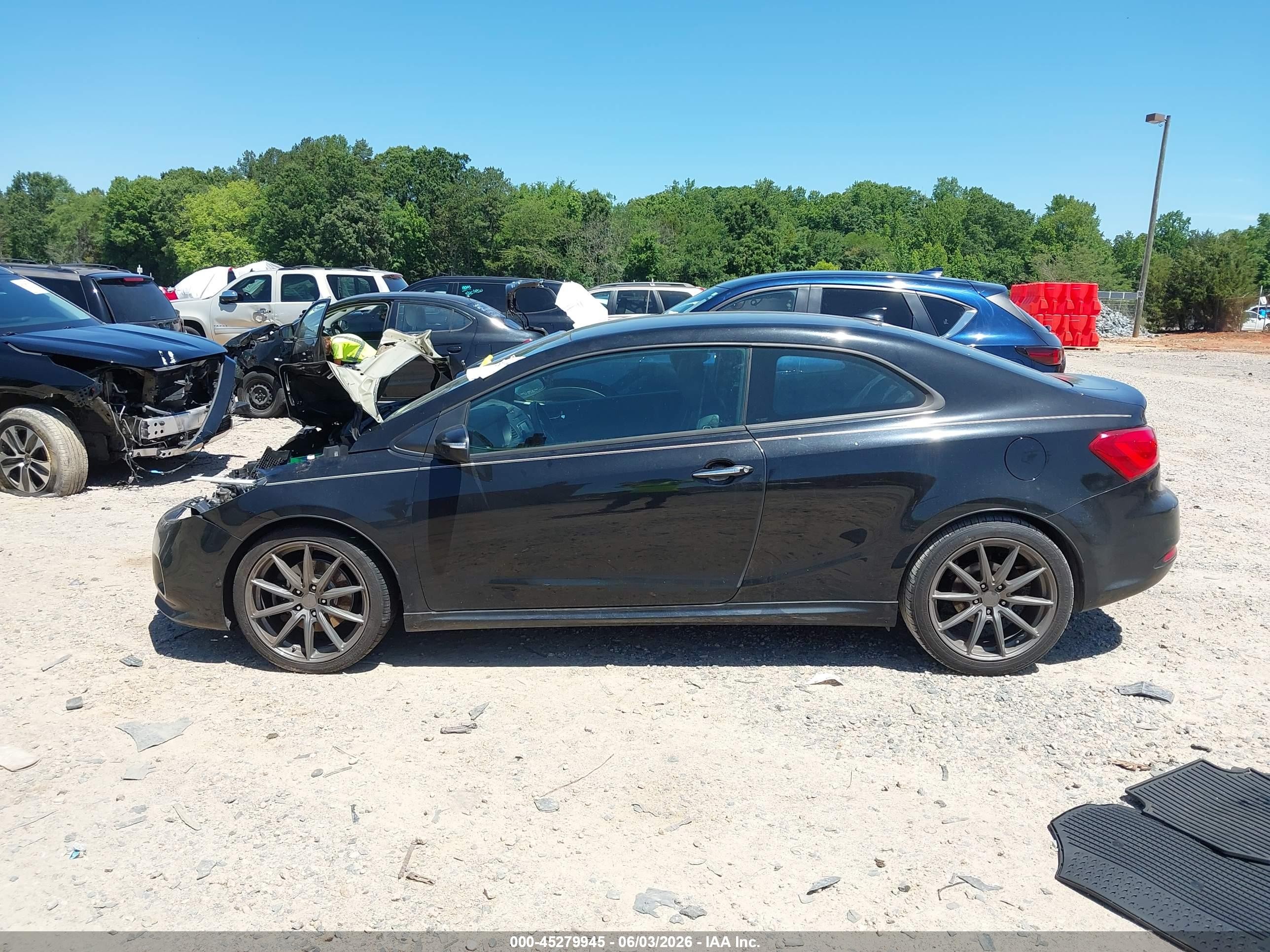 2015 Kia Forte Koup Sx Black vin: KNAFZ6A32F5332817