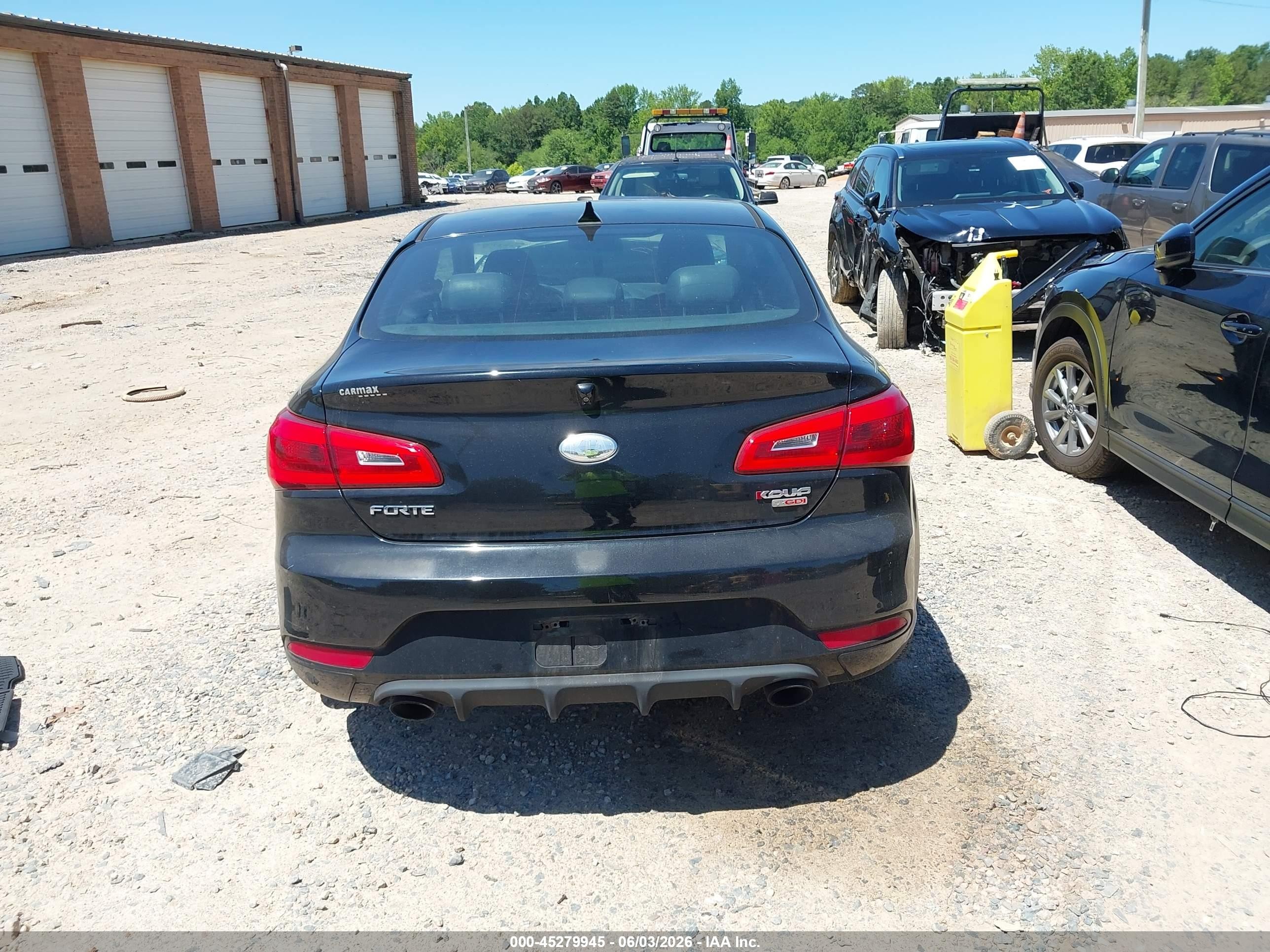 2015 Kia Forte Koup Sx Black vin: KNAFZ6A32F5332817
