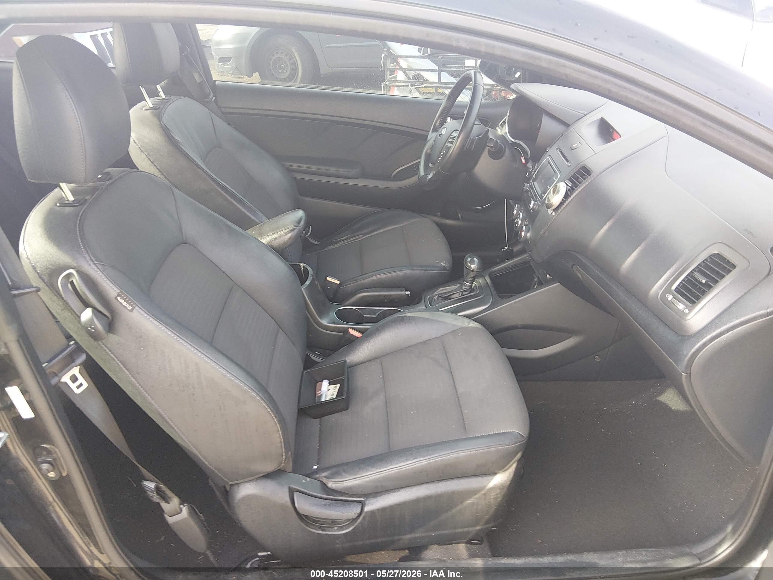 2015 Kia Forte Koup Sx Black vin: KNAFZ6A38F5406712