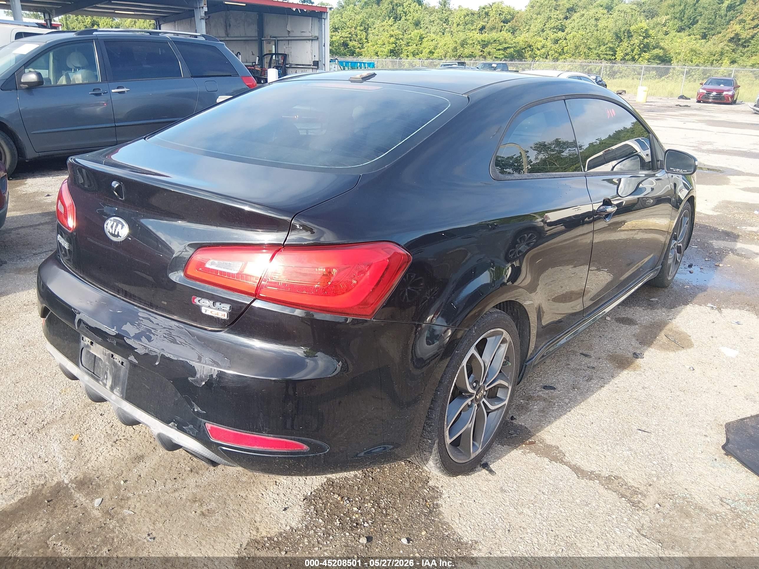 2015 Kia Forte Koup Sx Black vin: KNAFZ6A38F5406712
