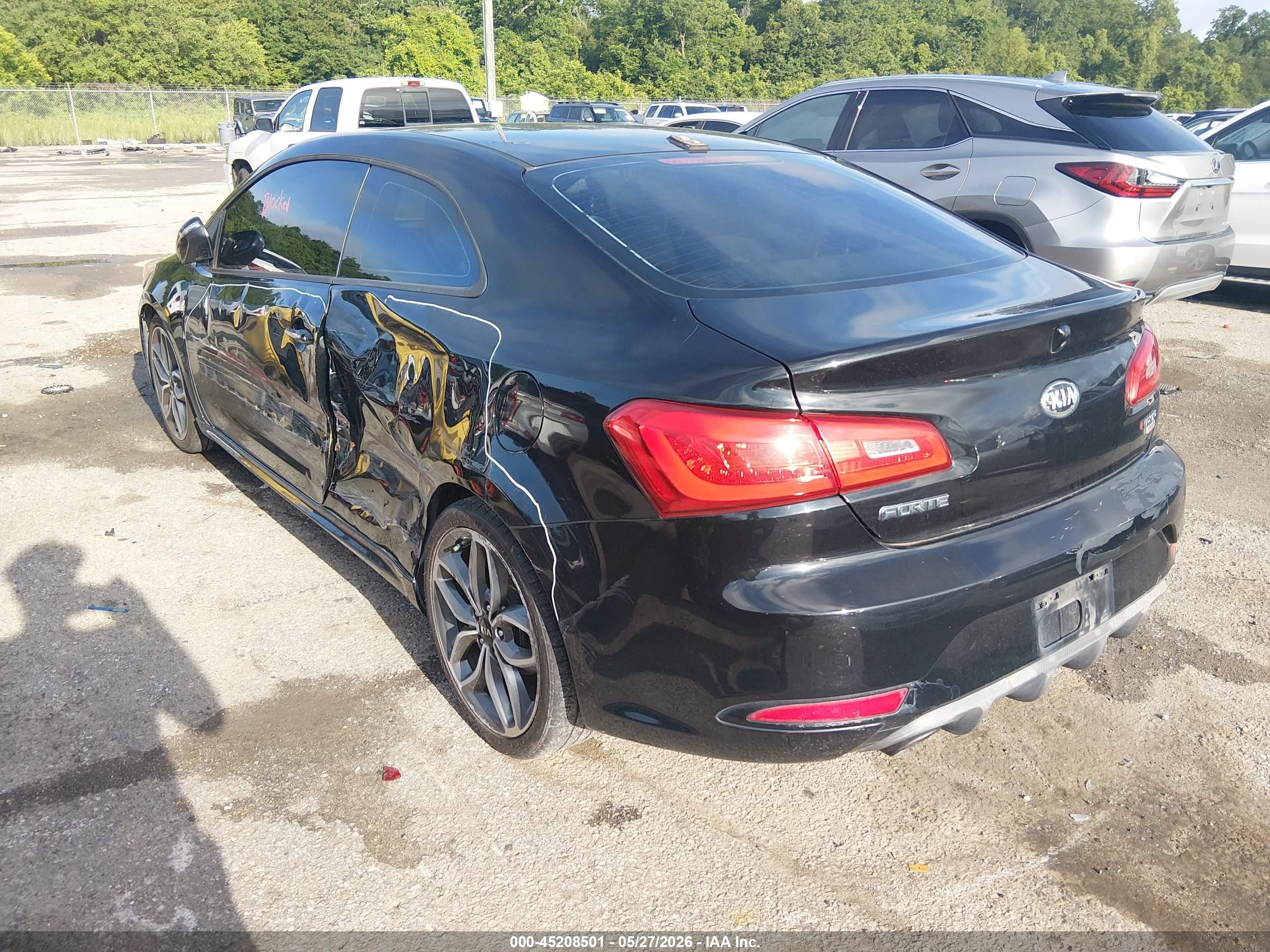 2015 Kia Forte Koup Sx Black vin: KNAFZ6A38F5406712