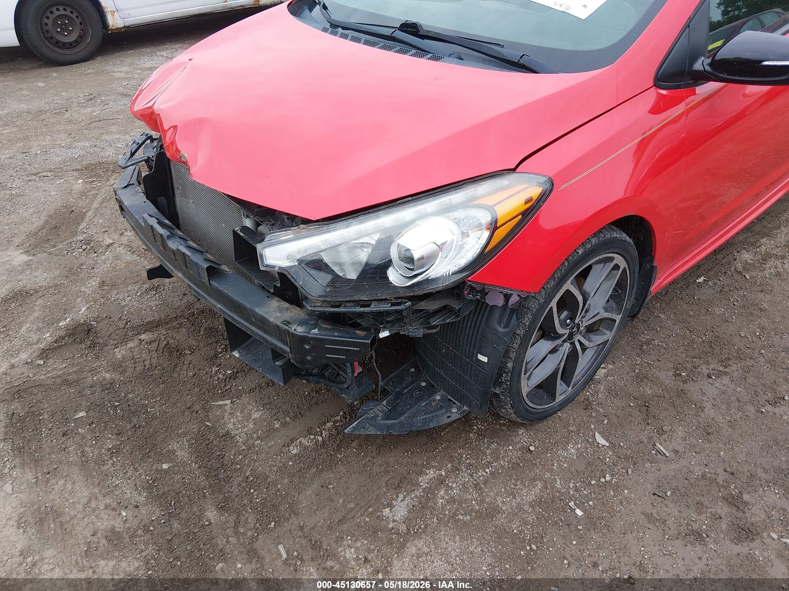 2014 Kia Forte Koup Sx Red vin: KNAFZ6A39E5220630