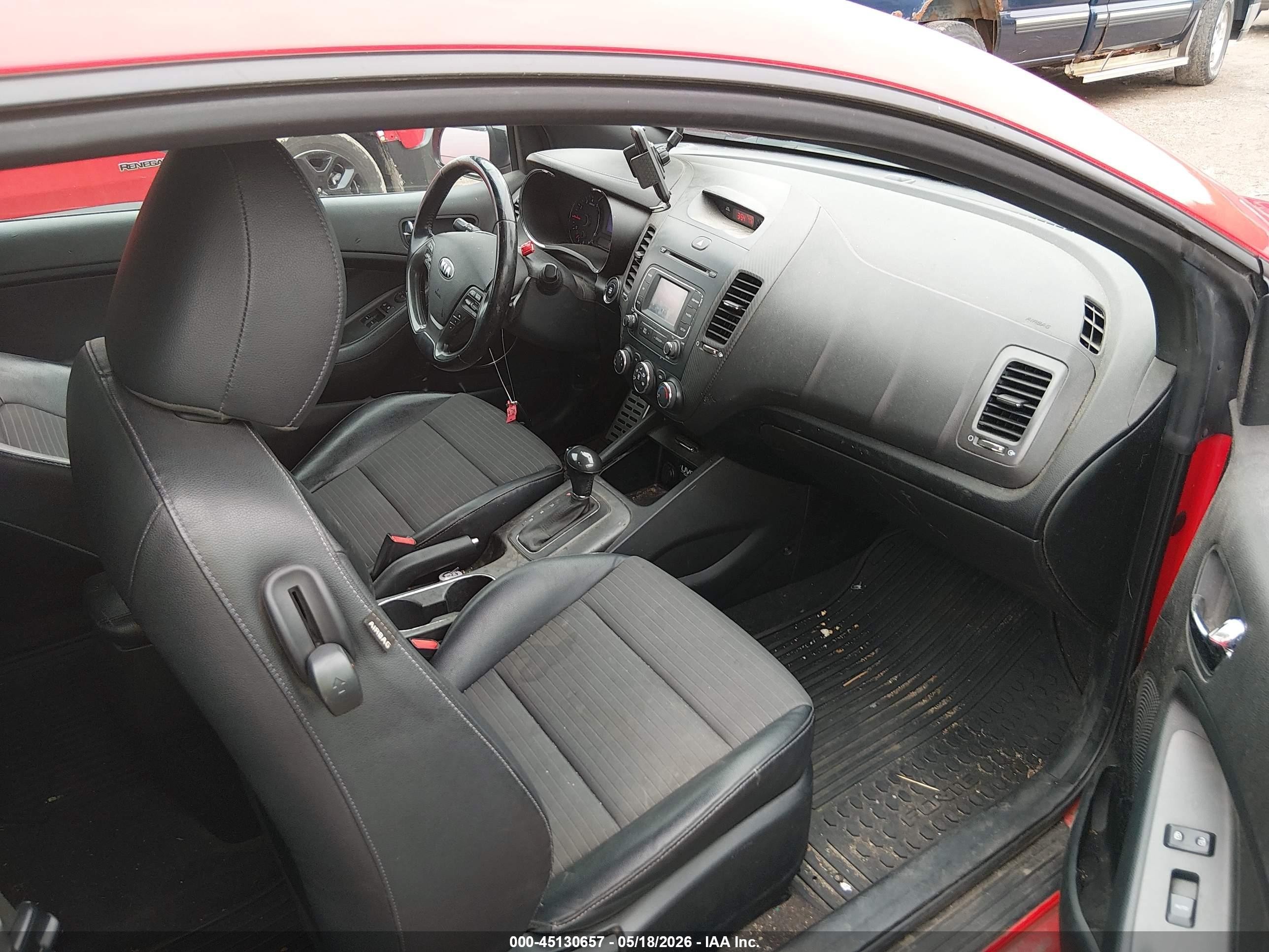 2014 Kia Forte Koup Sx Red vin: KNAFZ6A39E5220630