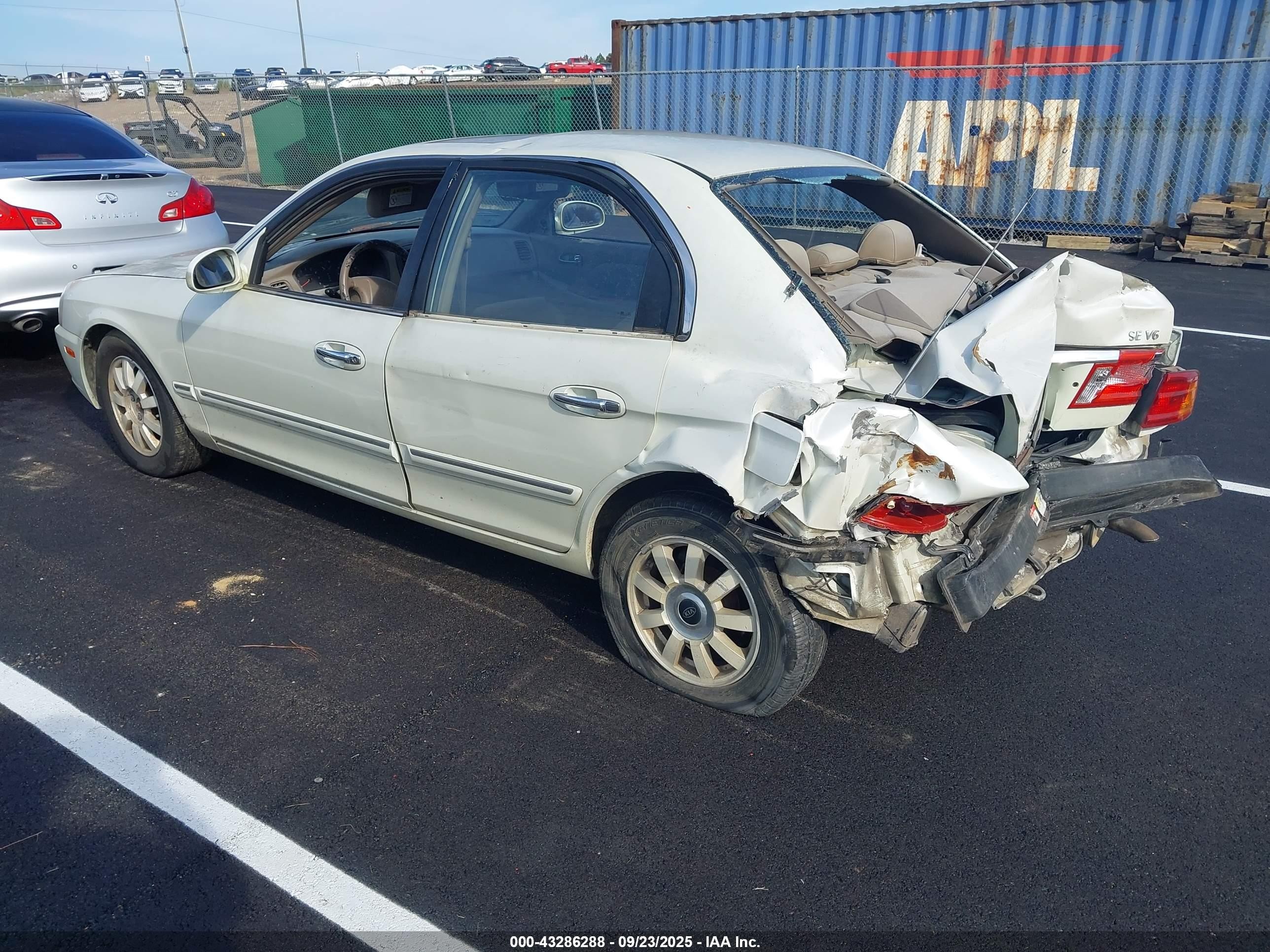 2001 Kia Optima Lx V6/se V6 White vin: KNAGD124815092274