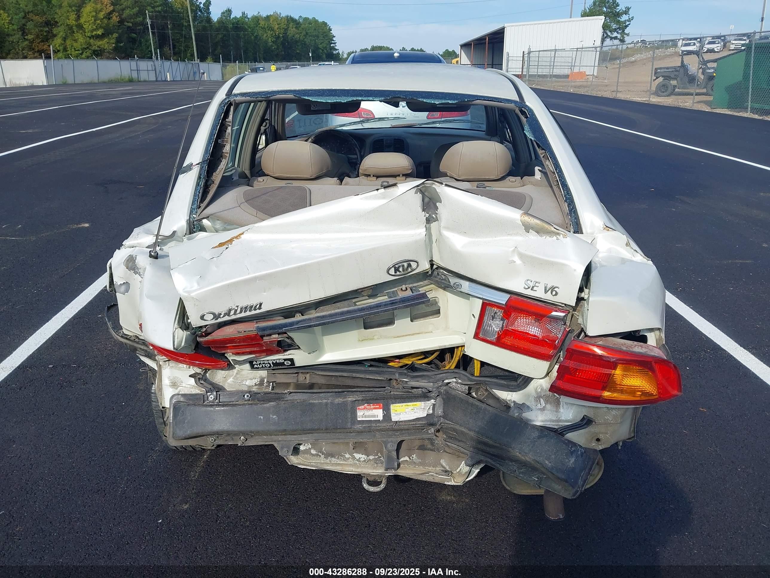 2001 Kia Optima Lx V6/se V6 White vin: KNAGD124815092274