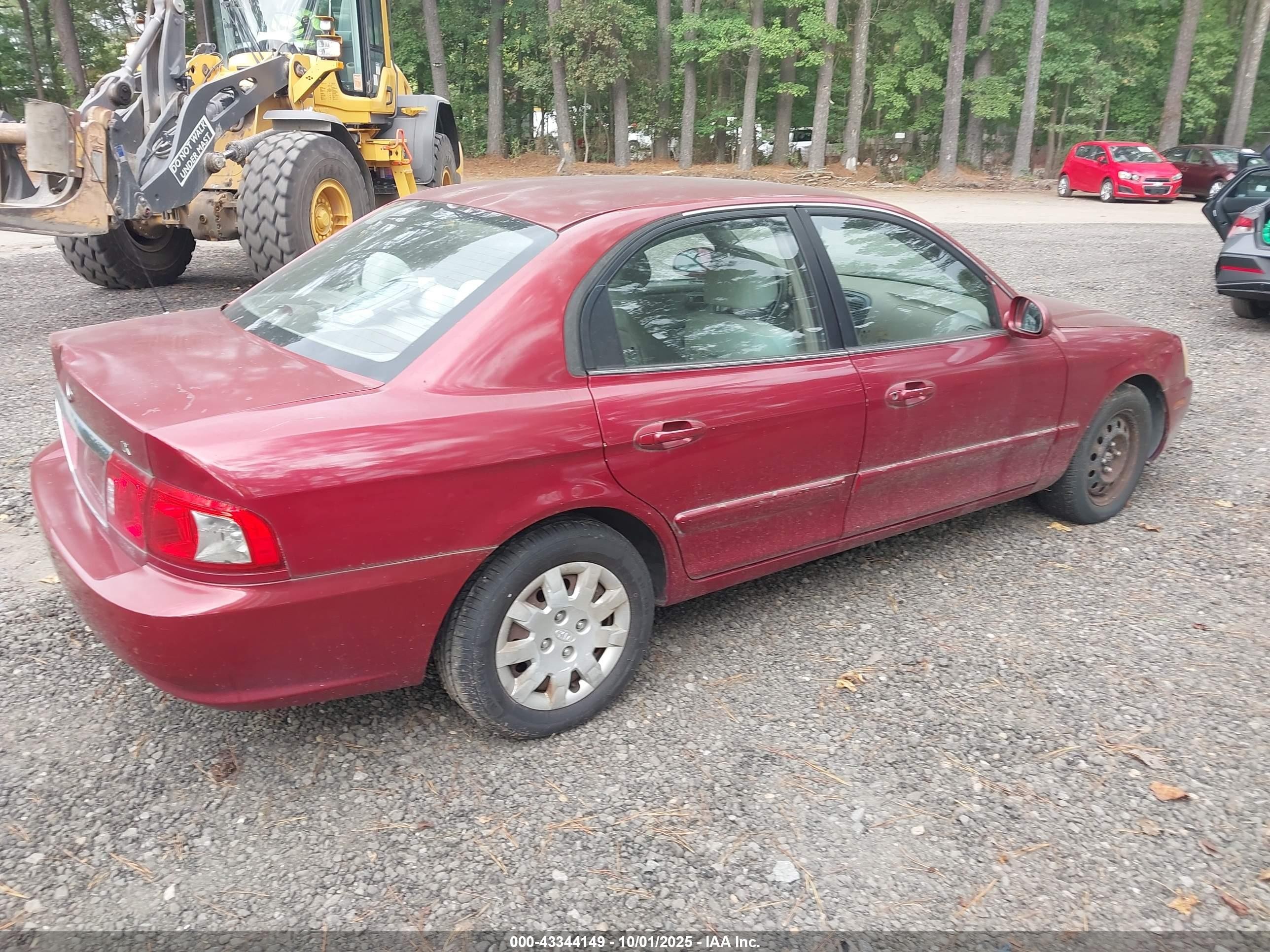 2004 Kia Optima Ex/lx Red vin: KNAGD126045310472