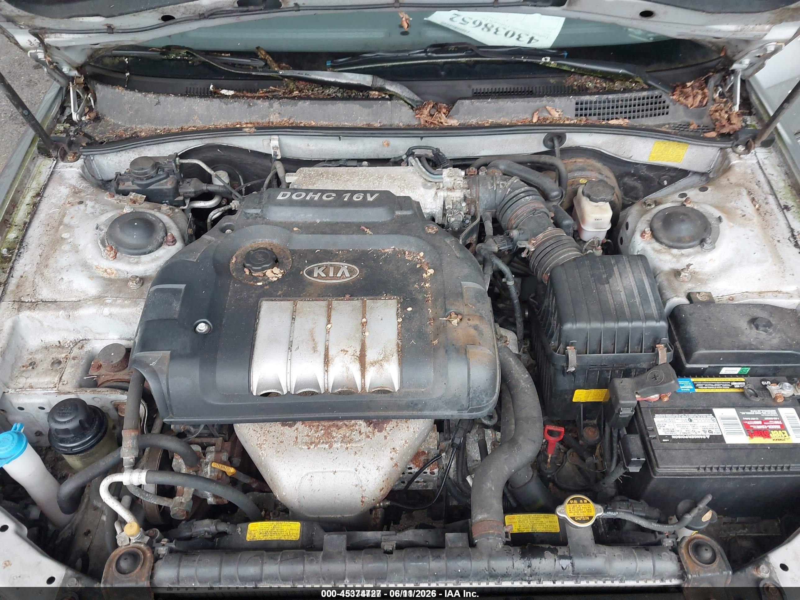 2003 Kia Optima Lx/se Серебряный vin: KNAGD126135228488