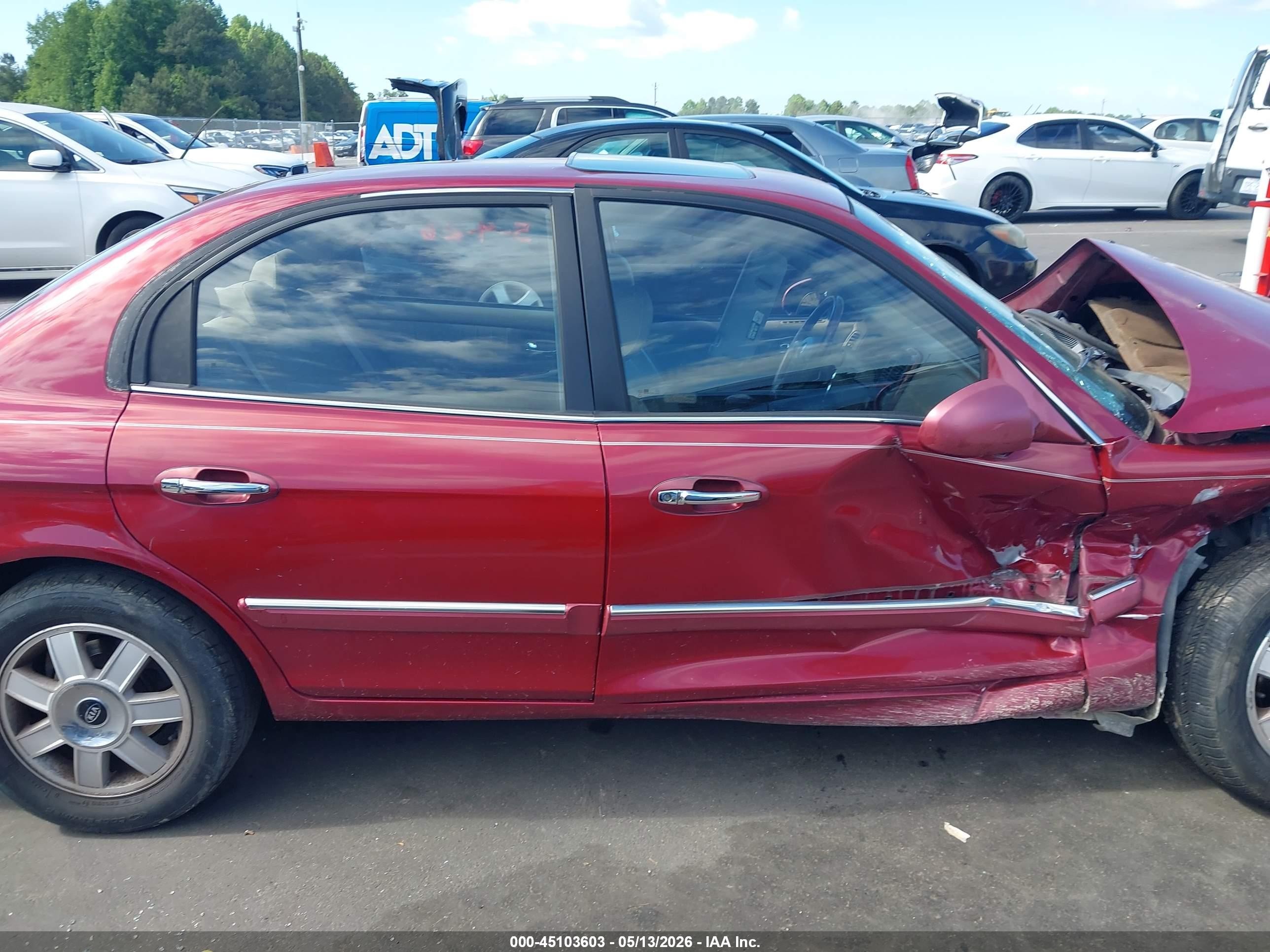 2003 Kia Optima Lx/se Maroon vin: KNAGD126135245209