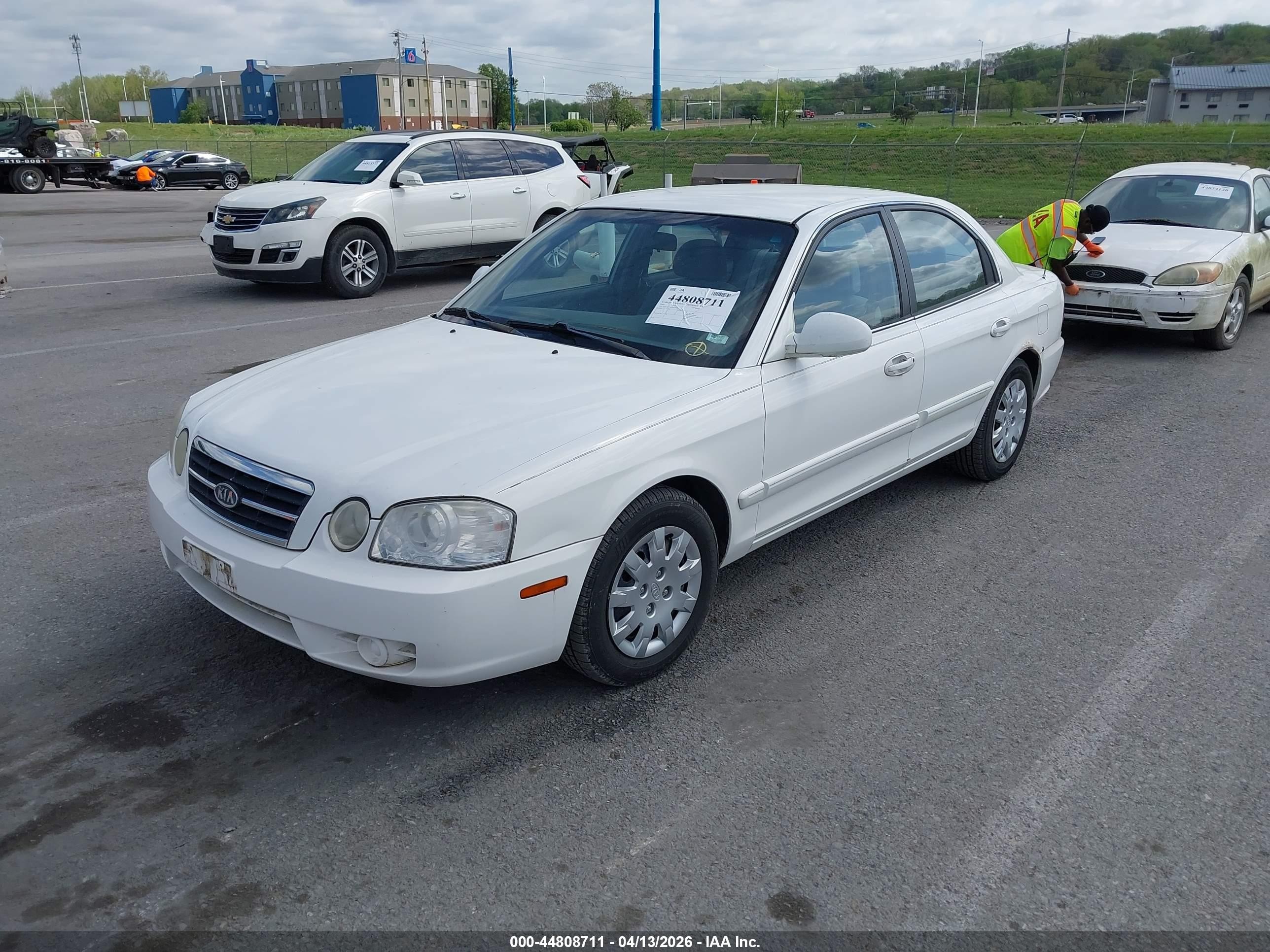 2004 Kia Optima Ex/lx White vin: KNAGD126145308990
