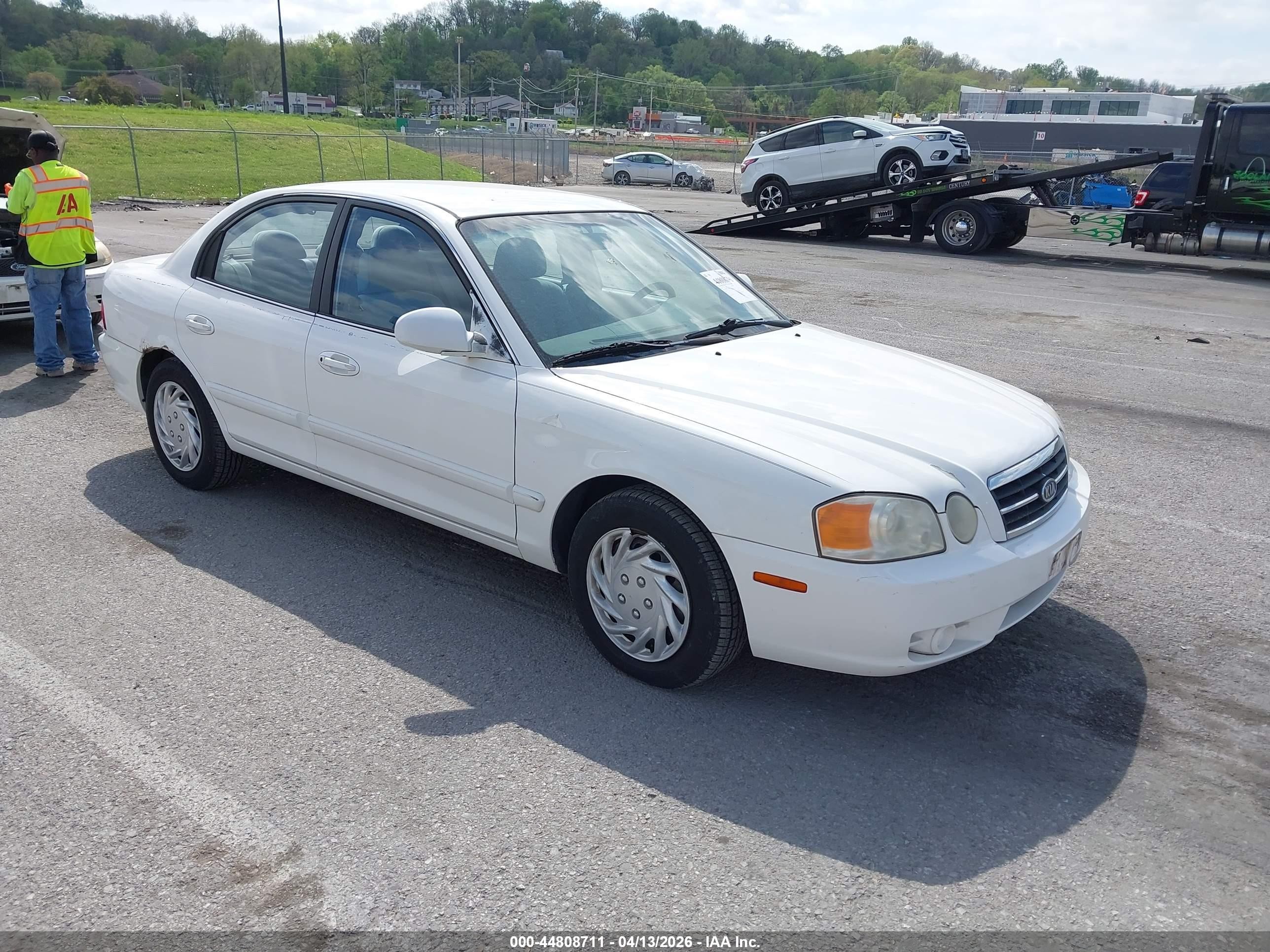 2004 Kia Optima Ex/lx White vin: KNAGD126145308990