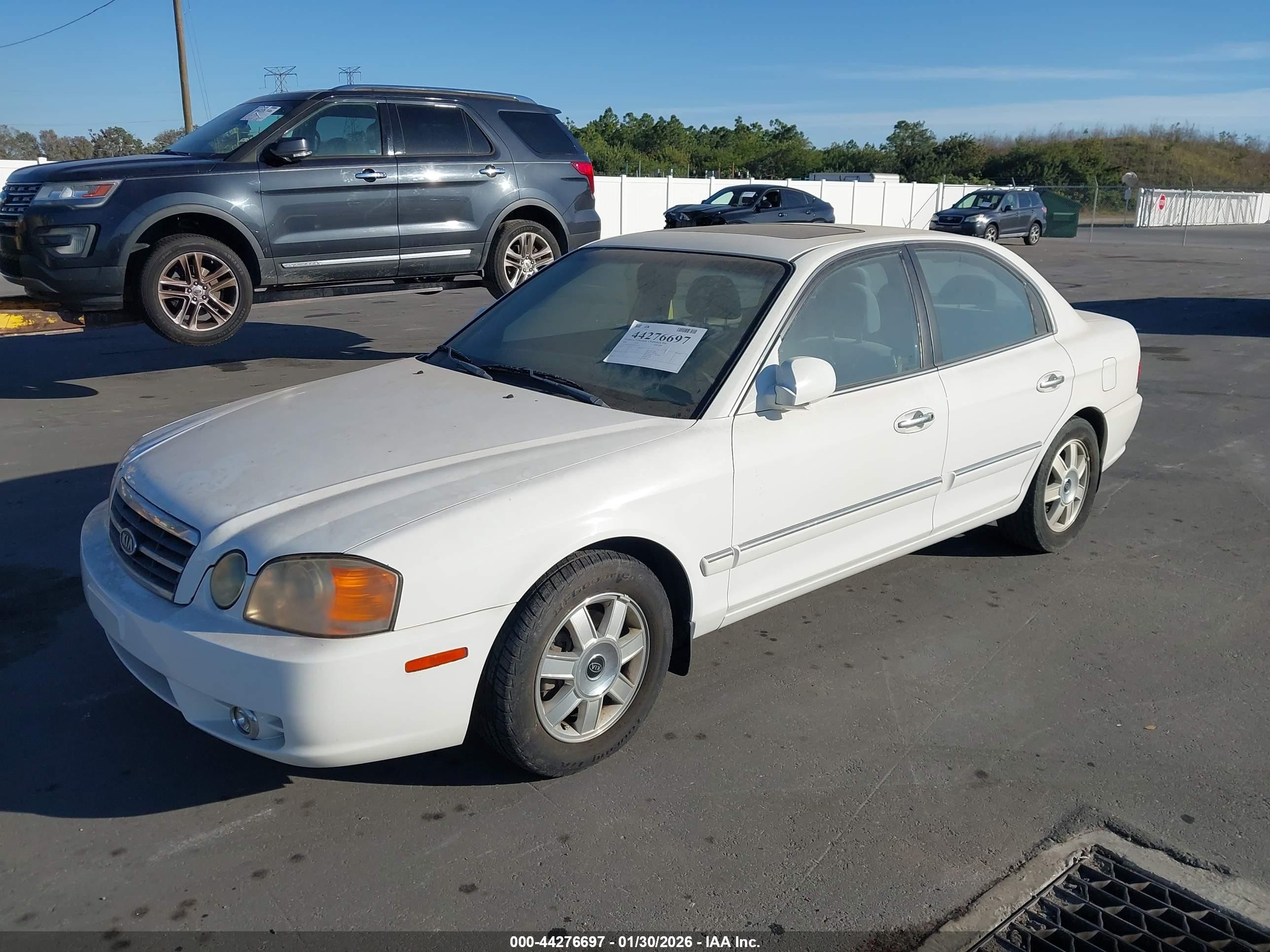 2004 Kia Optima Ex/lx White vin: KNAGD126145311579