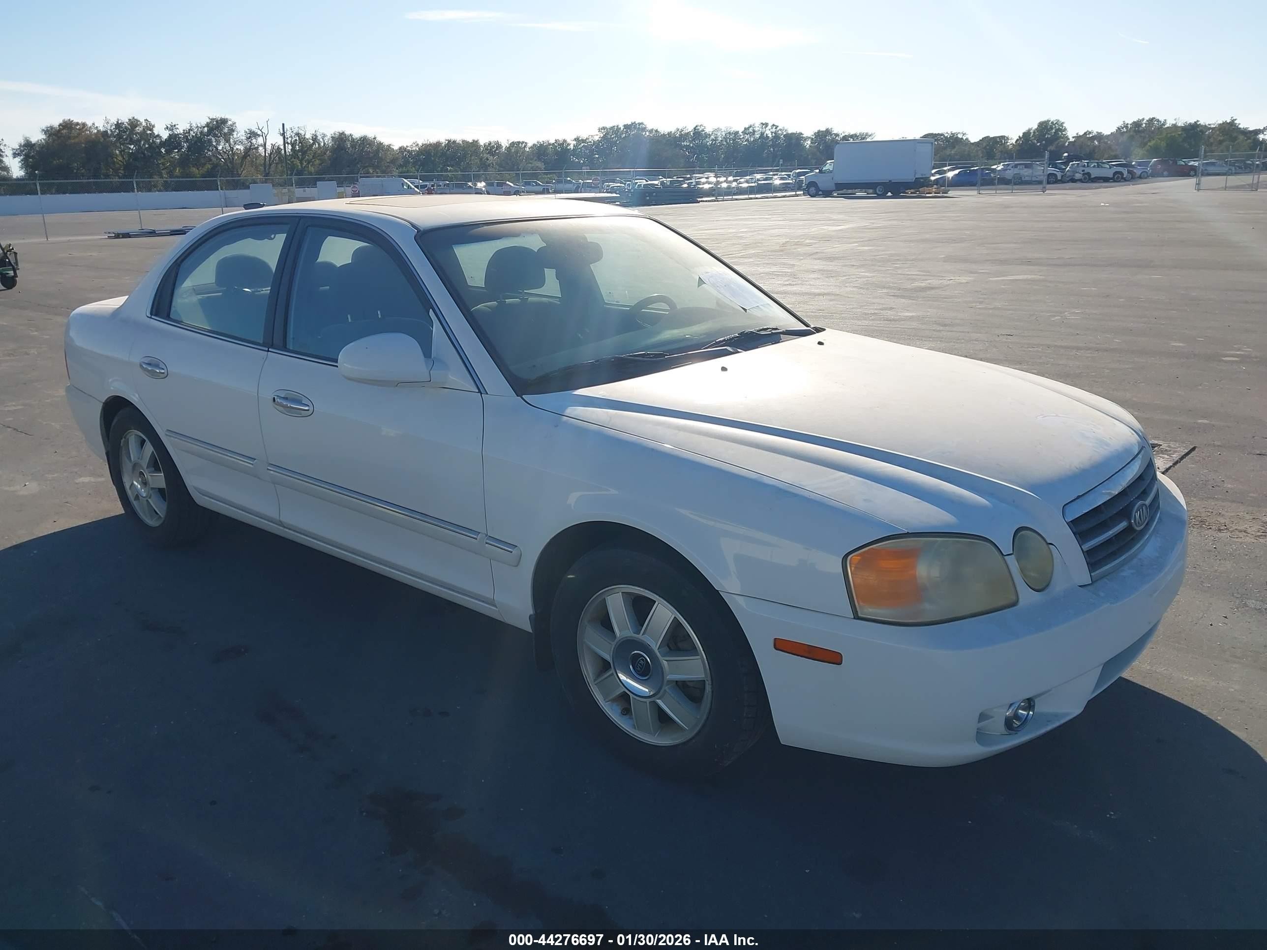2004 Kia Optima Ex/lx White vin: KNAGD126145311579