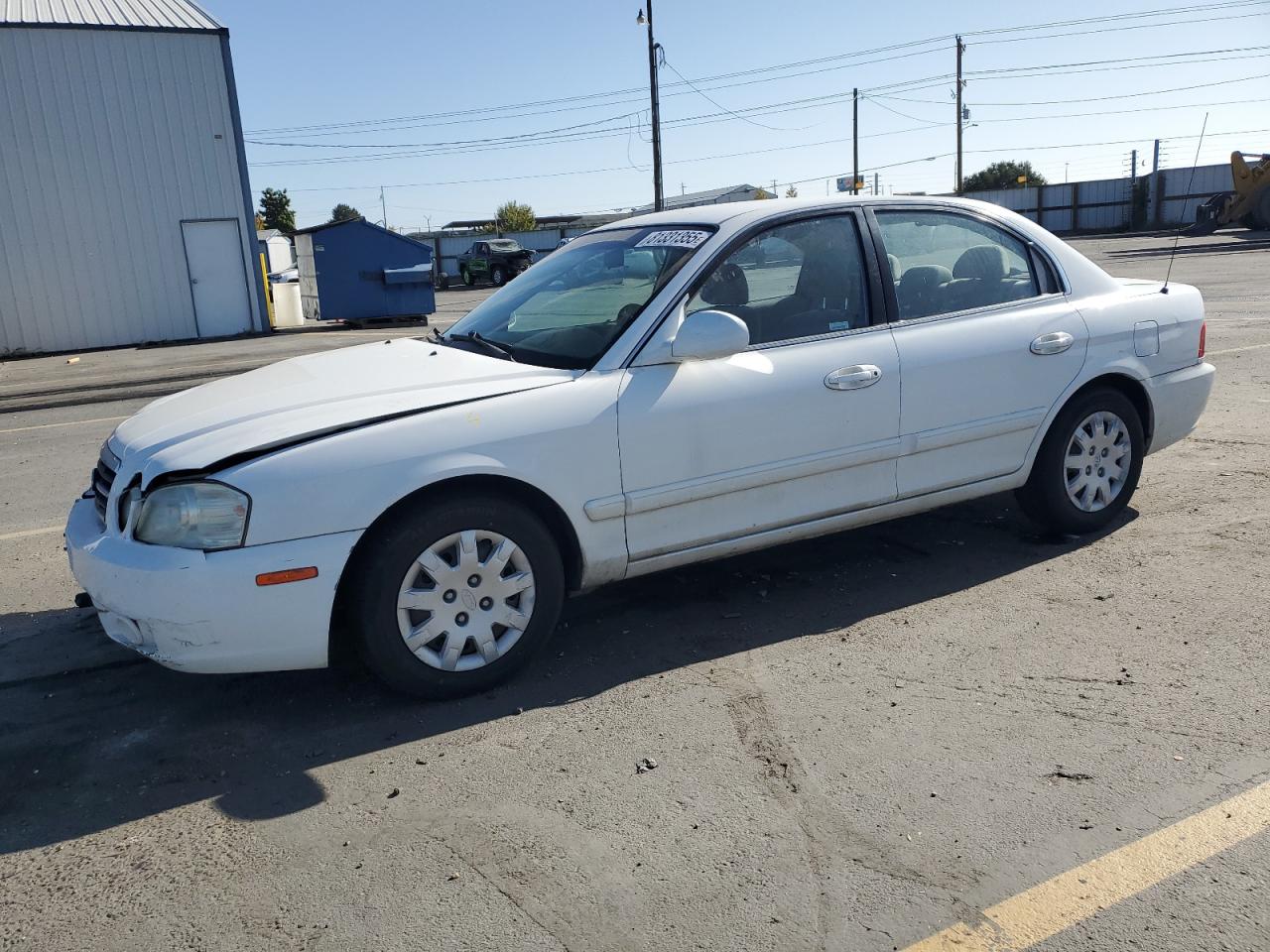 2005 Kia Optima Lx White vin: KNAGD126155389037