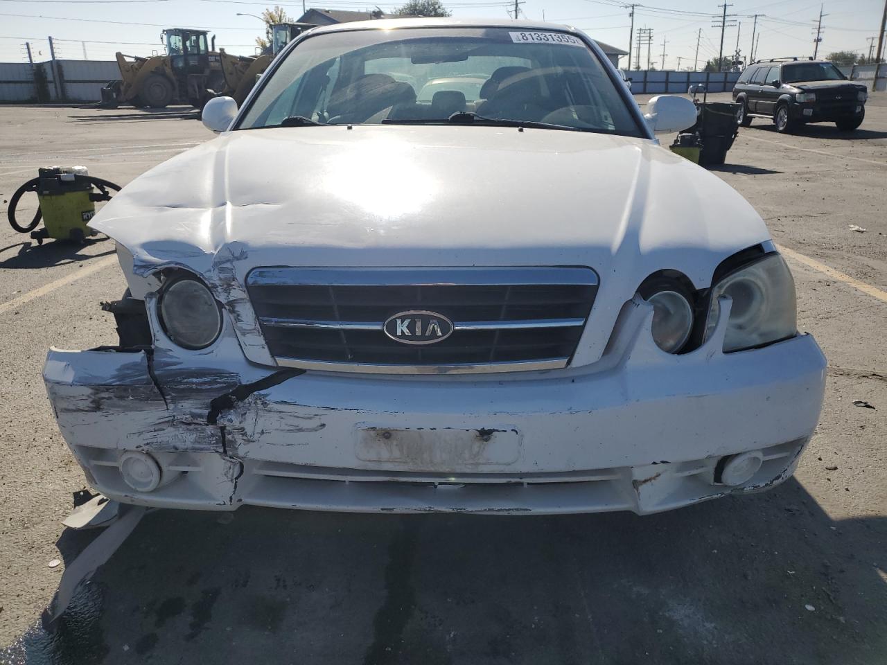 2005 Kia Optima Lx White vin: KNAGD126155389037