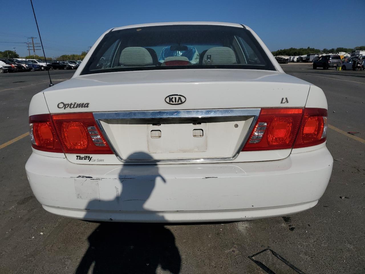 2005 Kia Optima Lx White vin: KNAGD126155389037