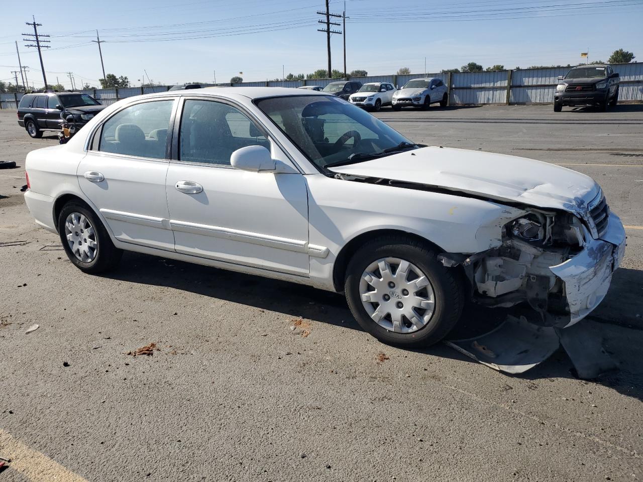 2005 Kia Optima Lx White vin: KNAGD126155389037