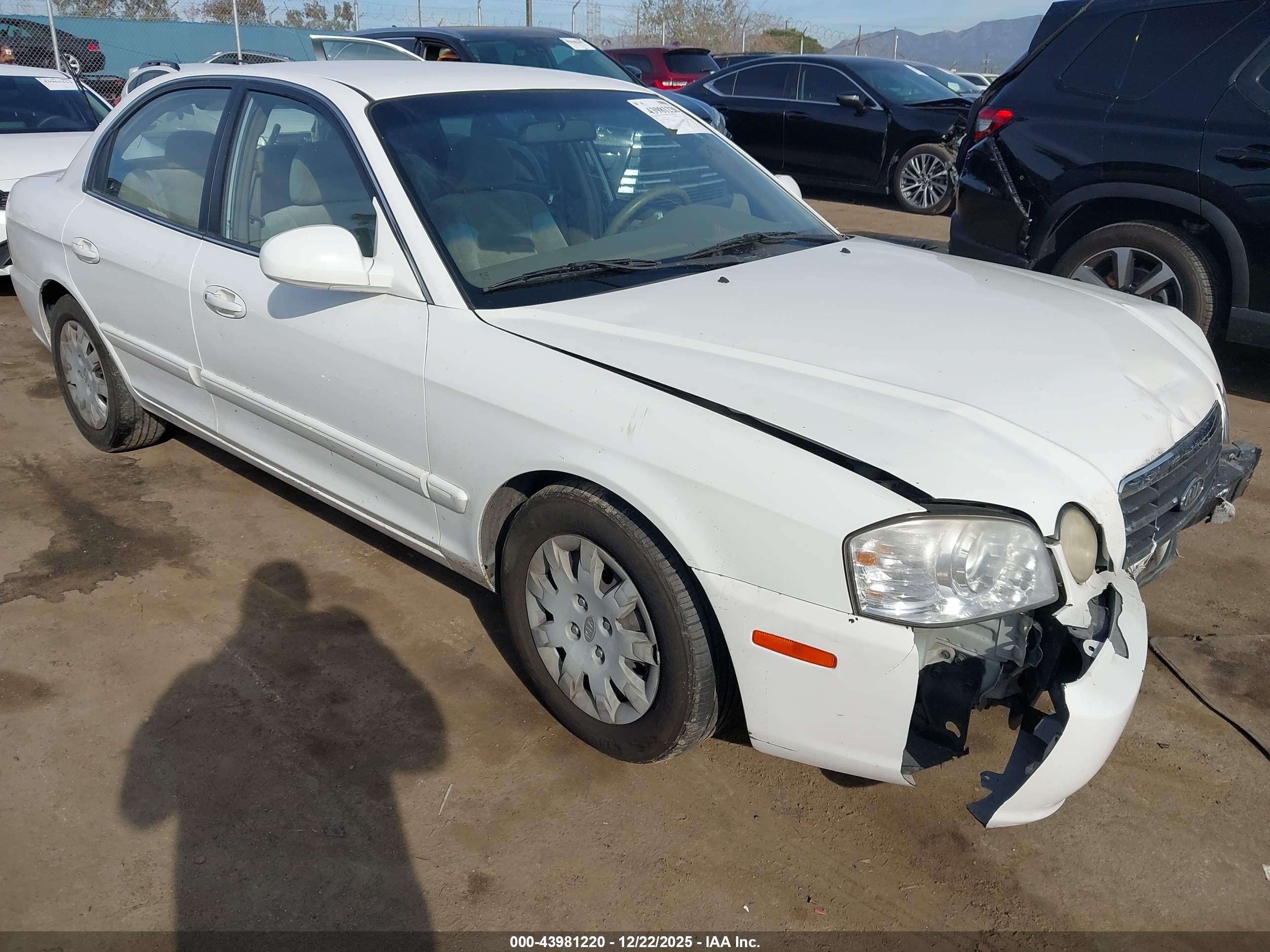 2005 Kia Optima Ex/lx White vin: KNAGD126255398992