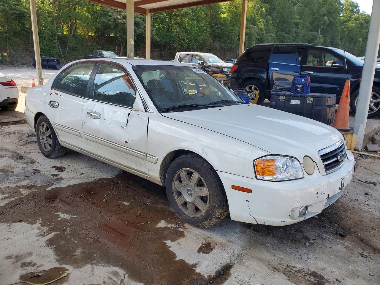2004 Kia Optima Lx White vin: KNAGD126345306271