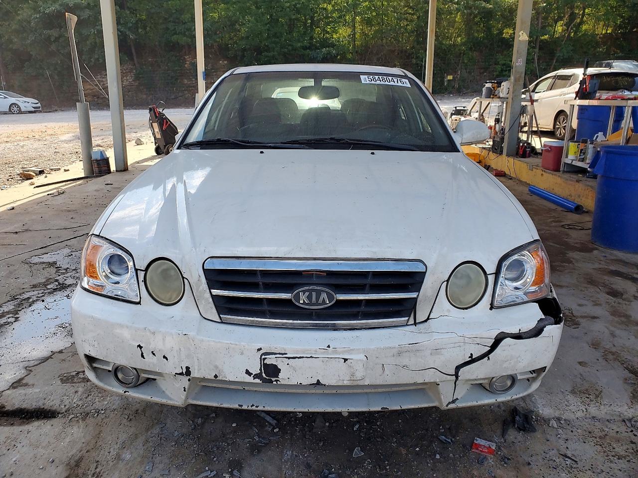 2004 Kia Optima Lx White vin: KNAGD126345306271