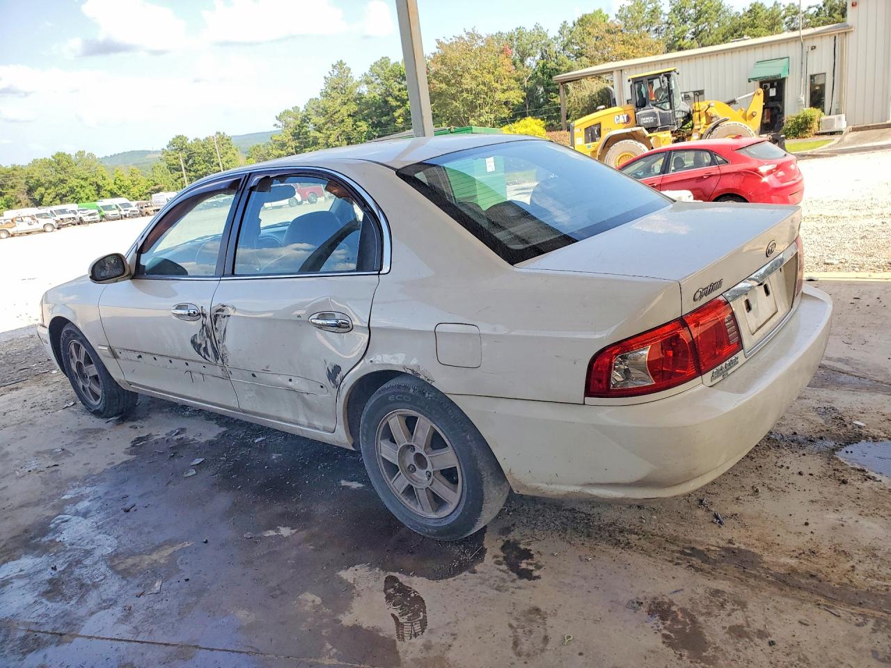2004 Kia Optima Lx White vin: KNAGD126345306271