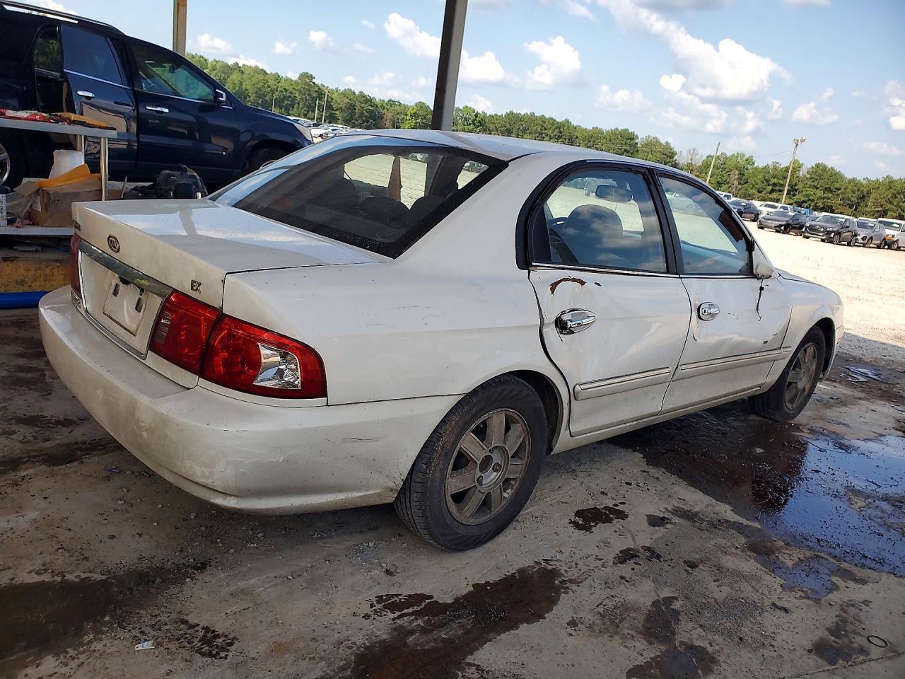 2004 Kia Optima Lx White vin: KNAGD126345306271