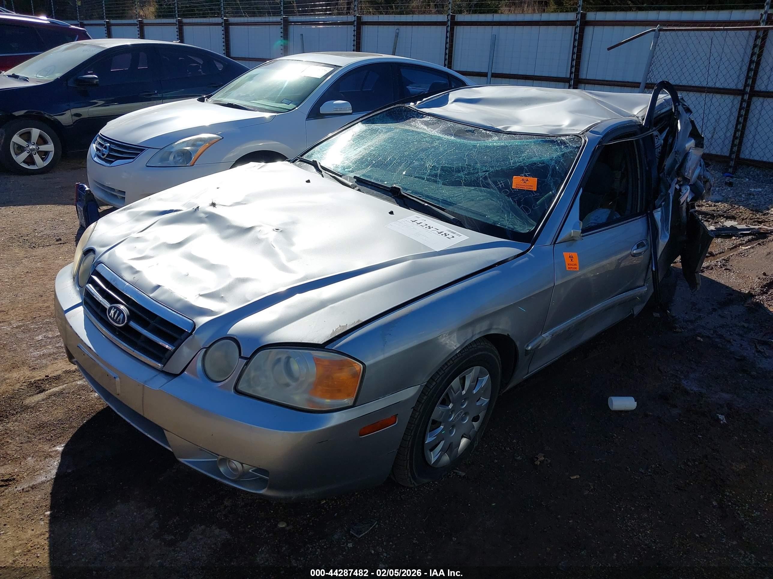 2004 Kia Optima Ex/lx Silver vin: KNAGD126345347614