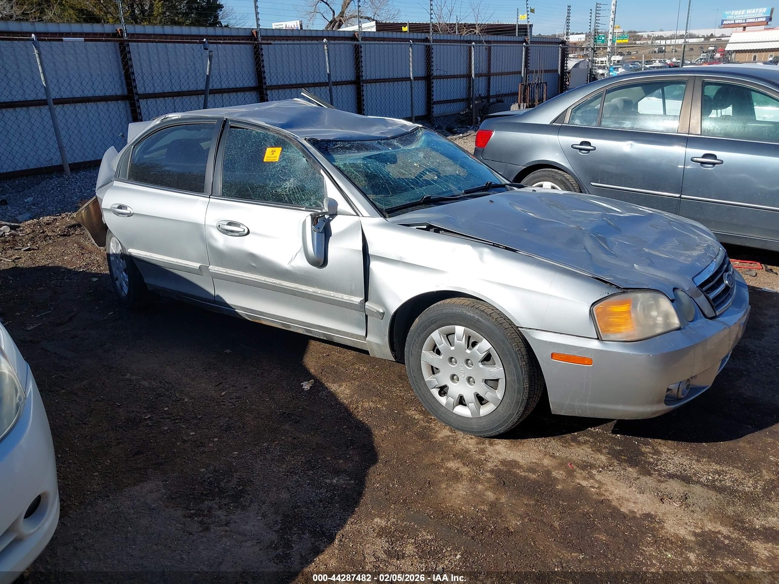 2004 Kia Optima Ex/lx Silver vin: KNAGD126345347614