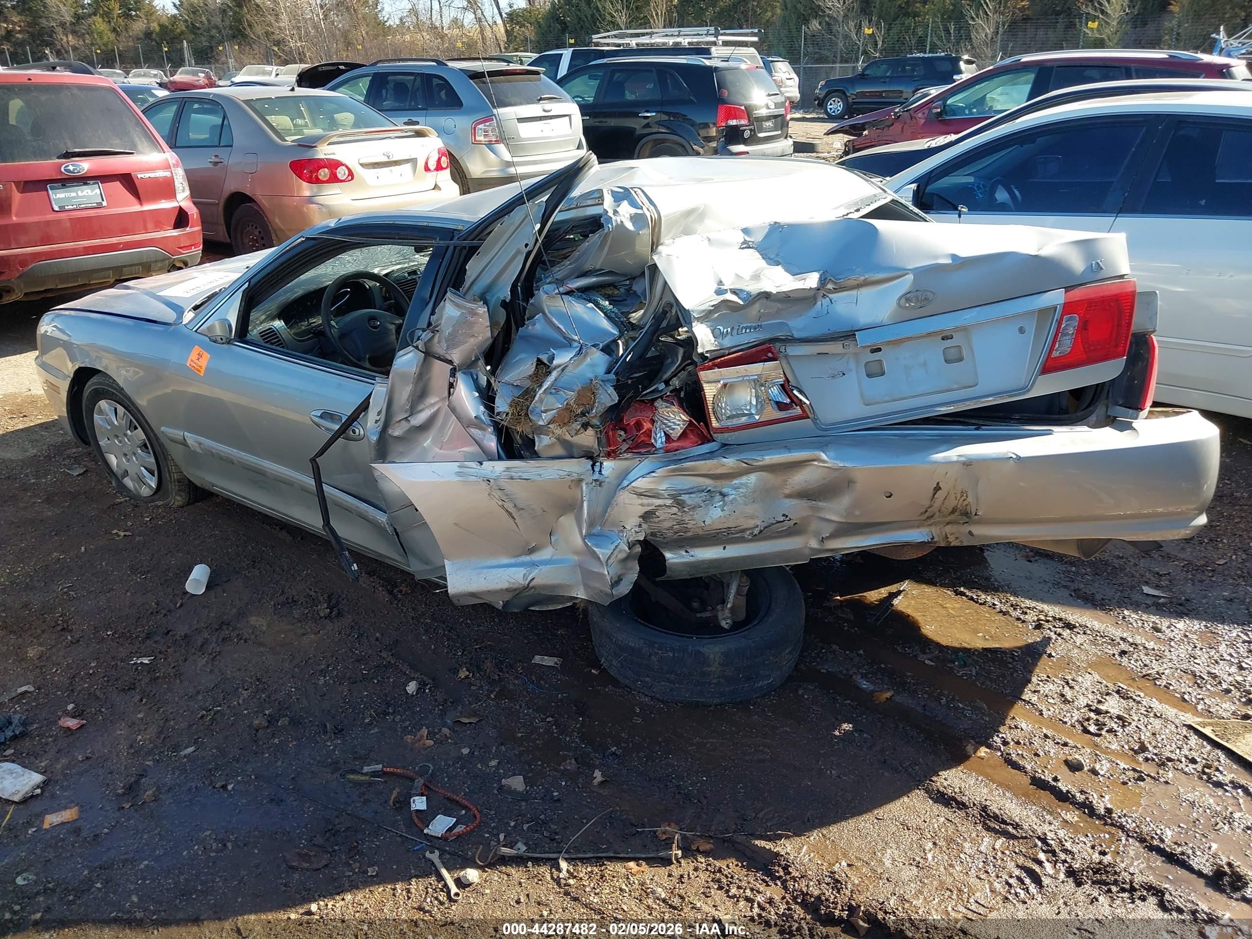 2004 Kia Optima Ex/lx Silver vin: KNAGD126345347614