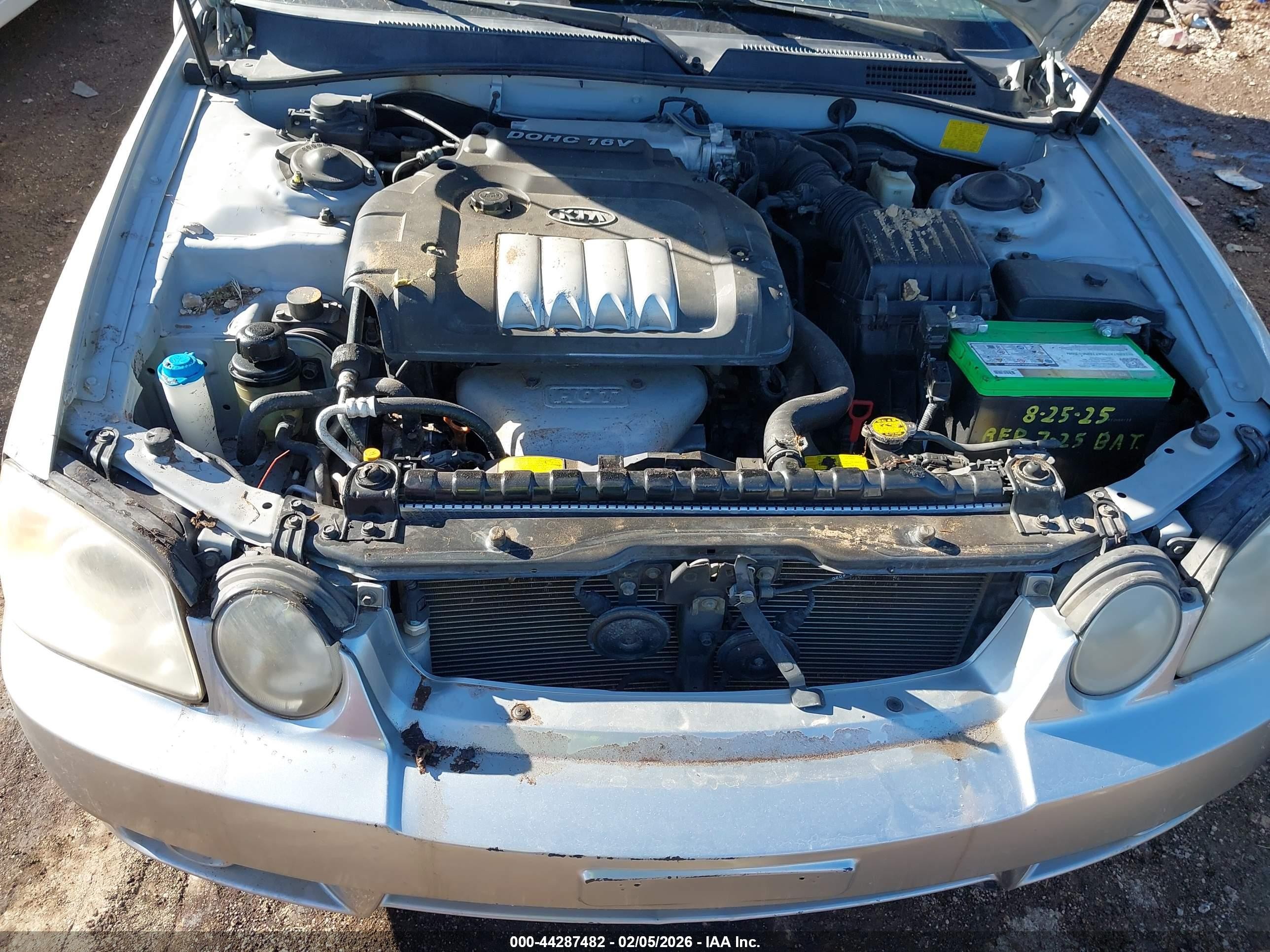 2004 Kia Optima Ex/lx Silver vin: KNAGD126345347614