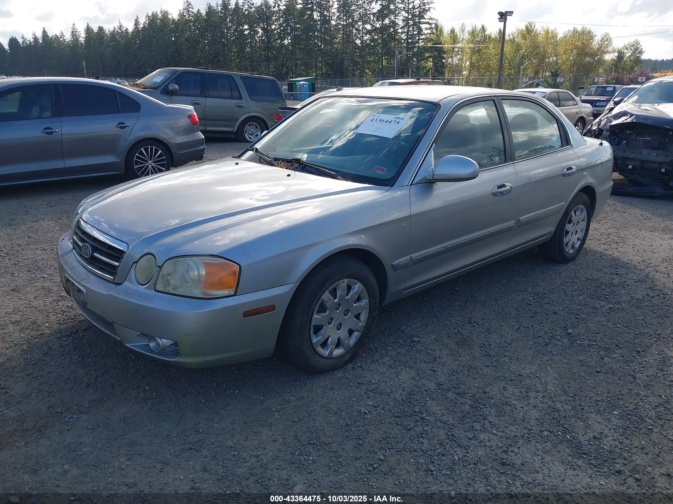 2004 Kia Optima Ex/lx Silver vin: KNAGD126345362159