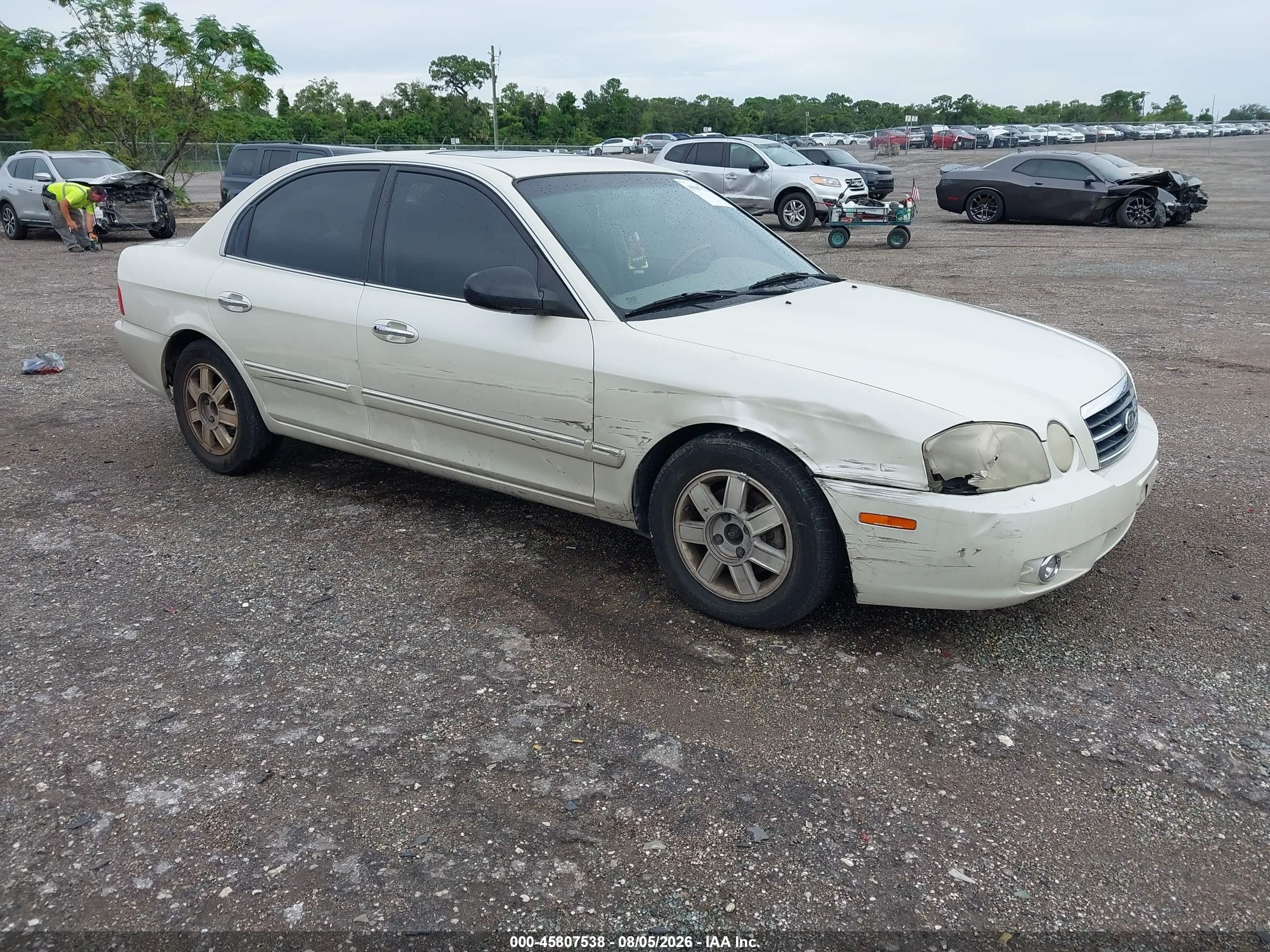 2004 Kia Optima Ex/lx Белый vin: KNAGD126345365112