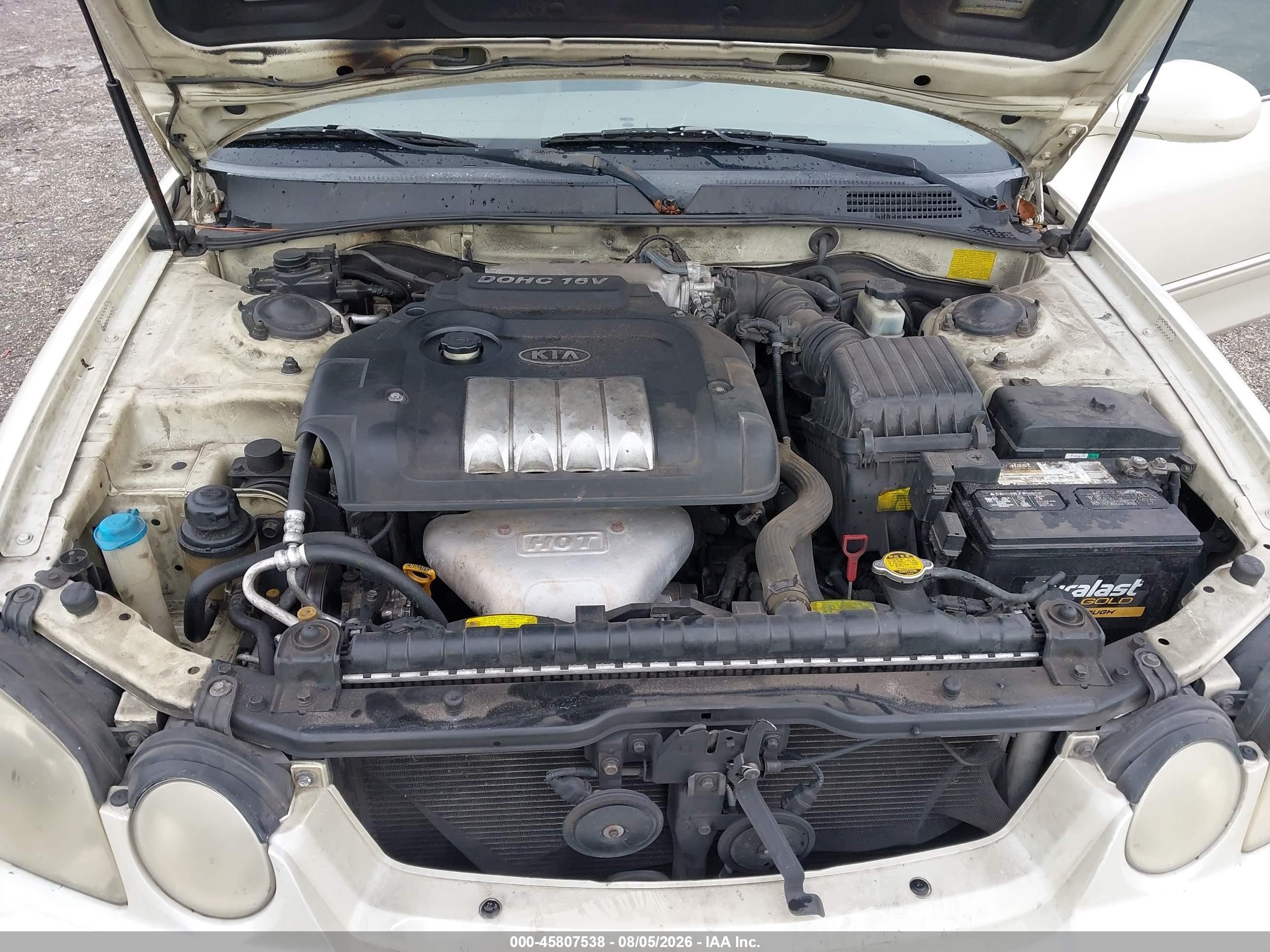 2004 Kia Optima Ex/lx Белый vin: KNAGD126345365112
