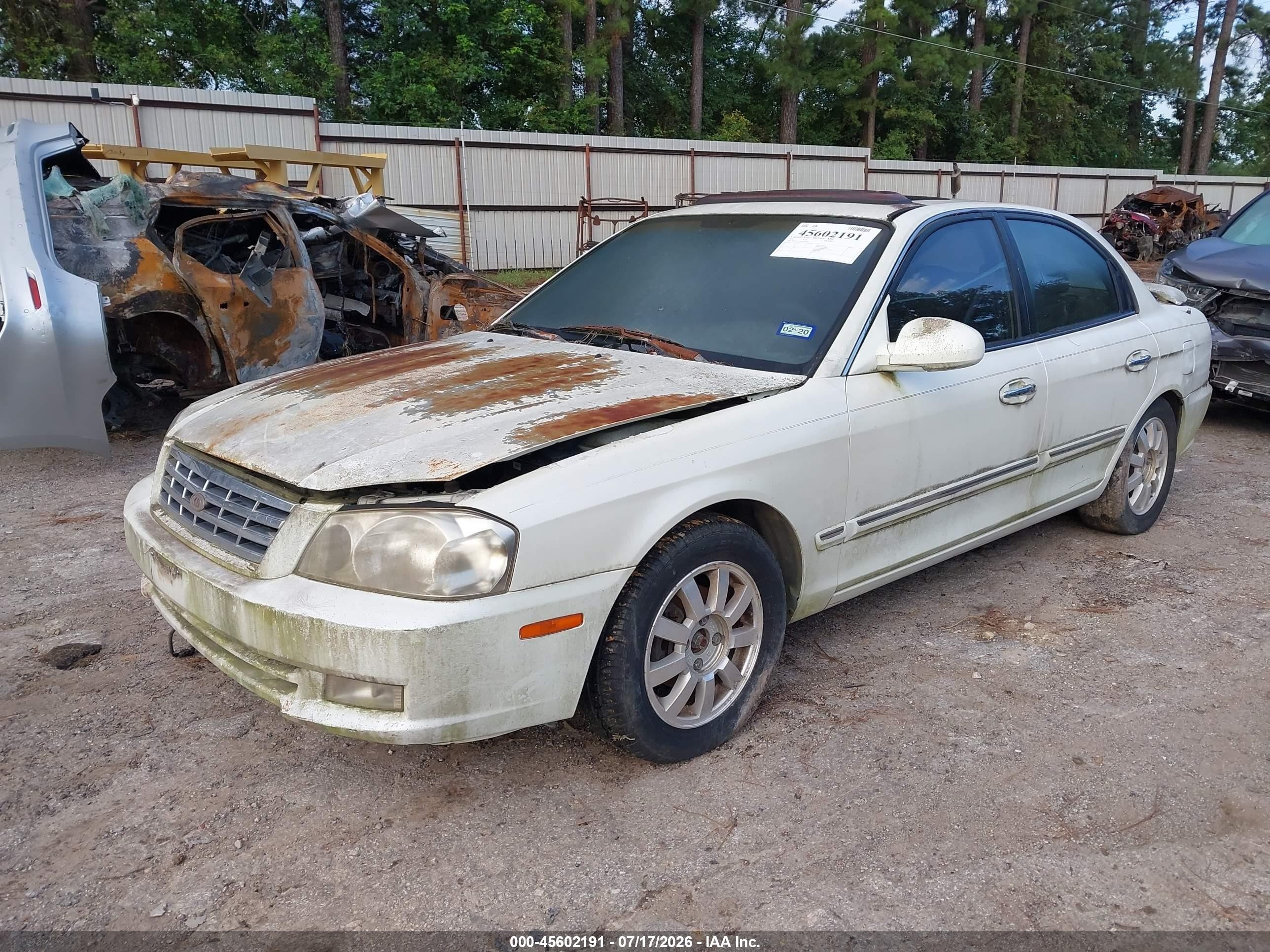 2001 Kia Optima Lx/se White vin: KNAGD126415067647
