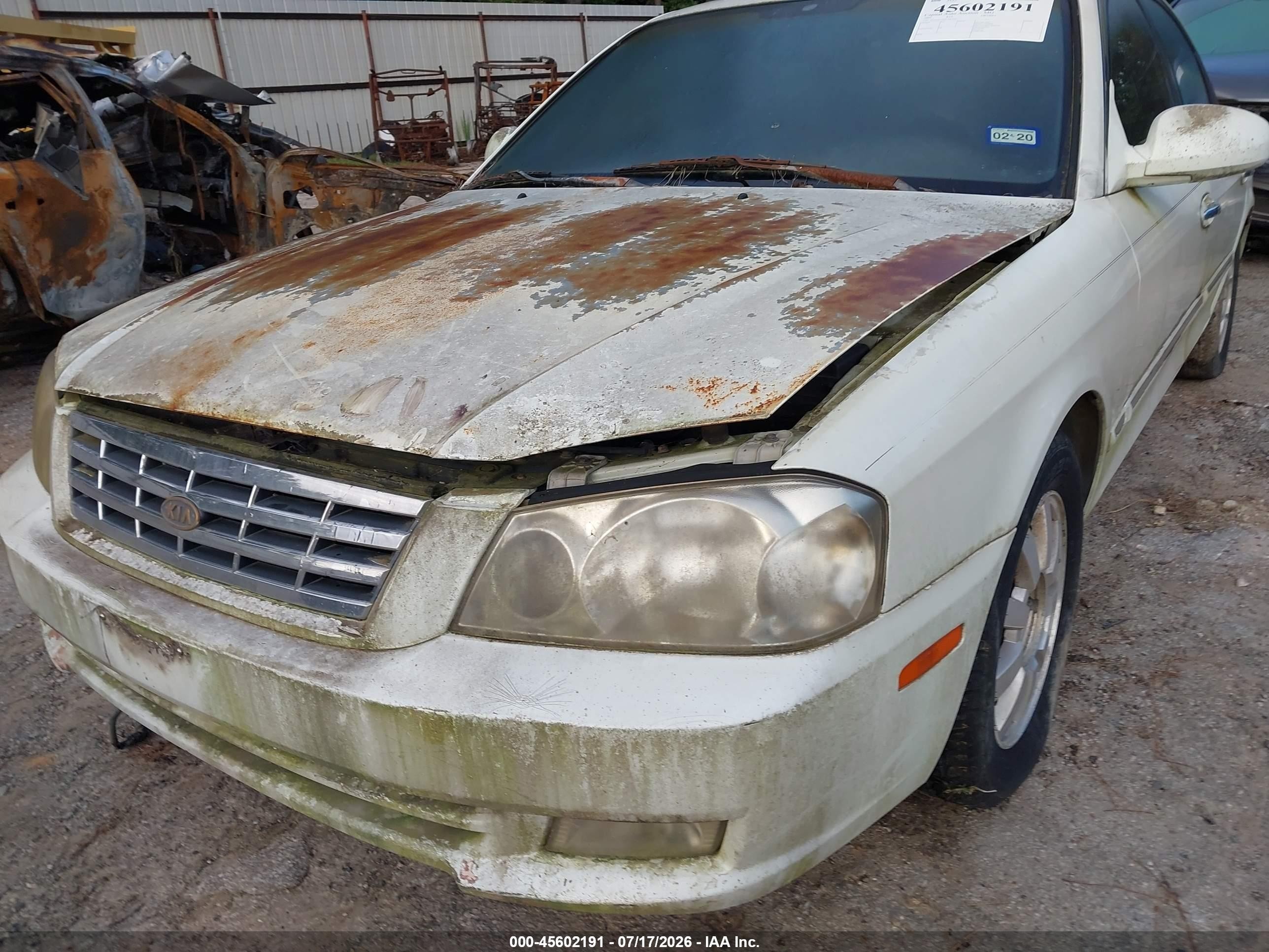 2001 Kia Optima Lx/se White vin: KNAGD126415067647