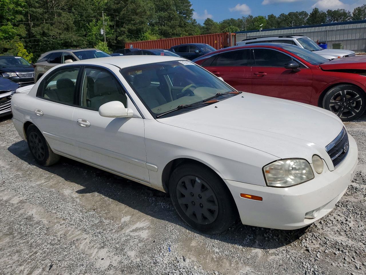 2005 Kia Optima Lx White vin: KNAGD126455400595