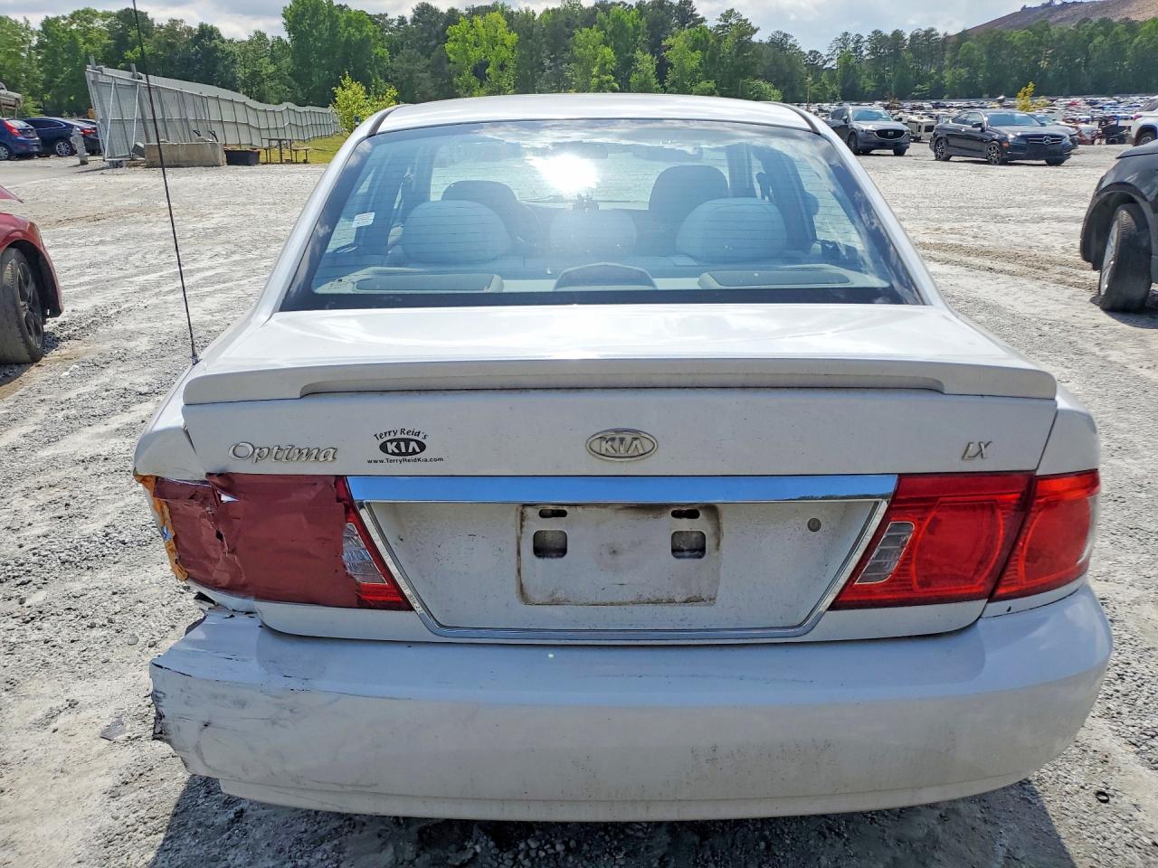 2005 Kia Optima Lx White vin: KNAGD126455400595