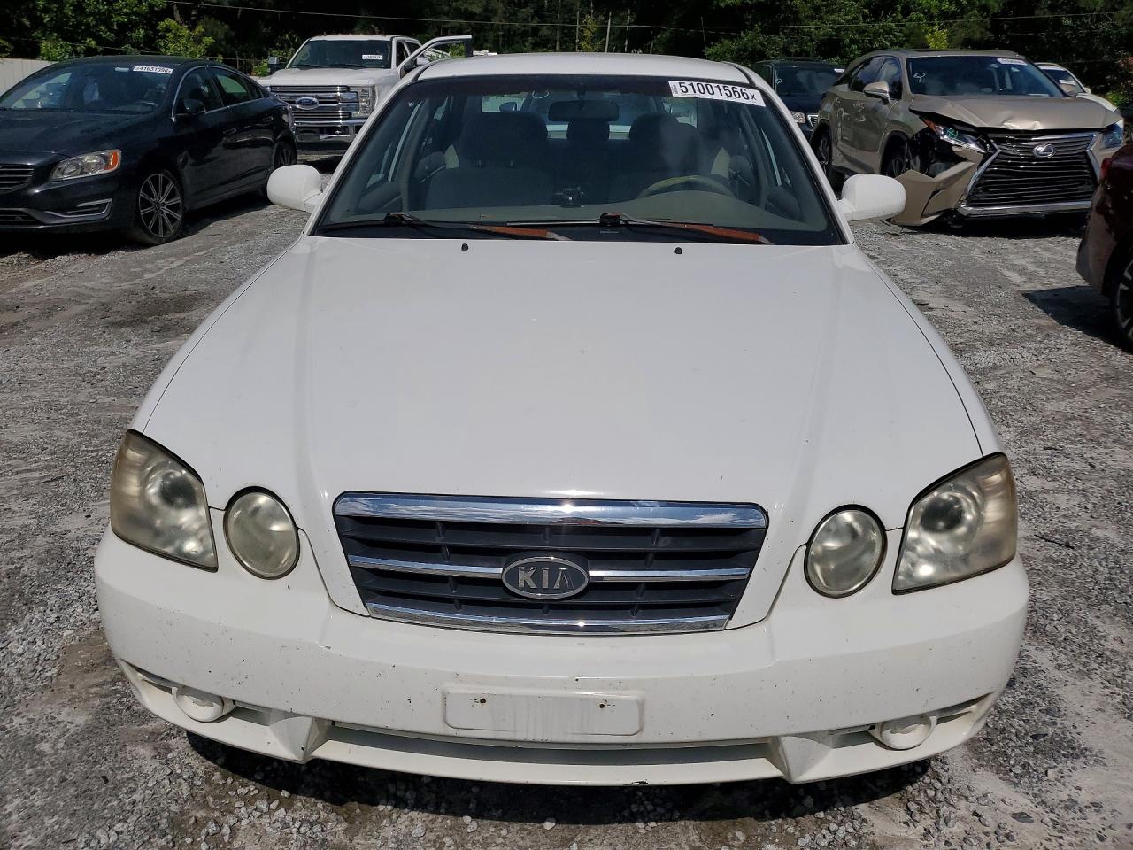 2005 Kia Optima Lx White vin: KNAGD126455400595