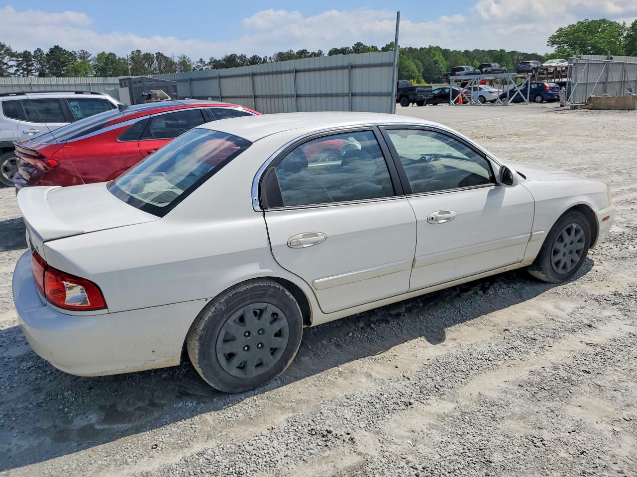 2005 Kia Optima Lx White vin: KNAGD126455400595