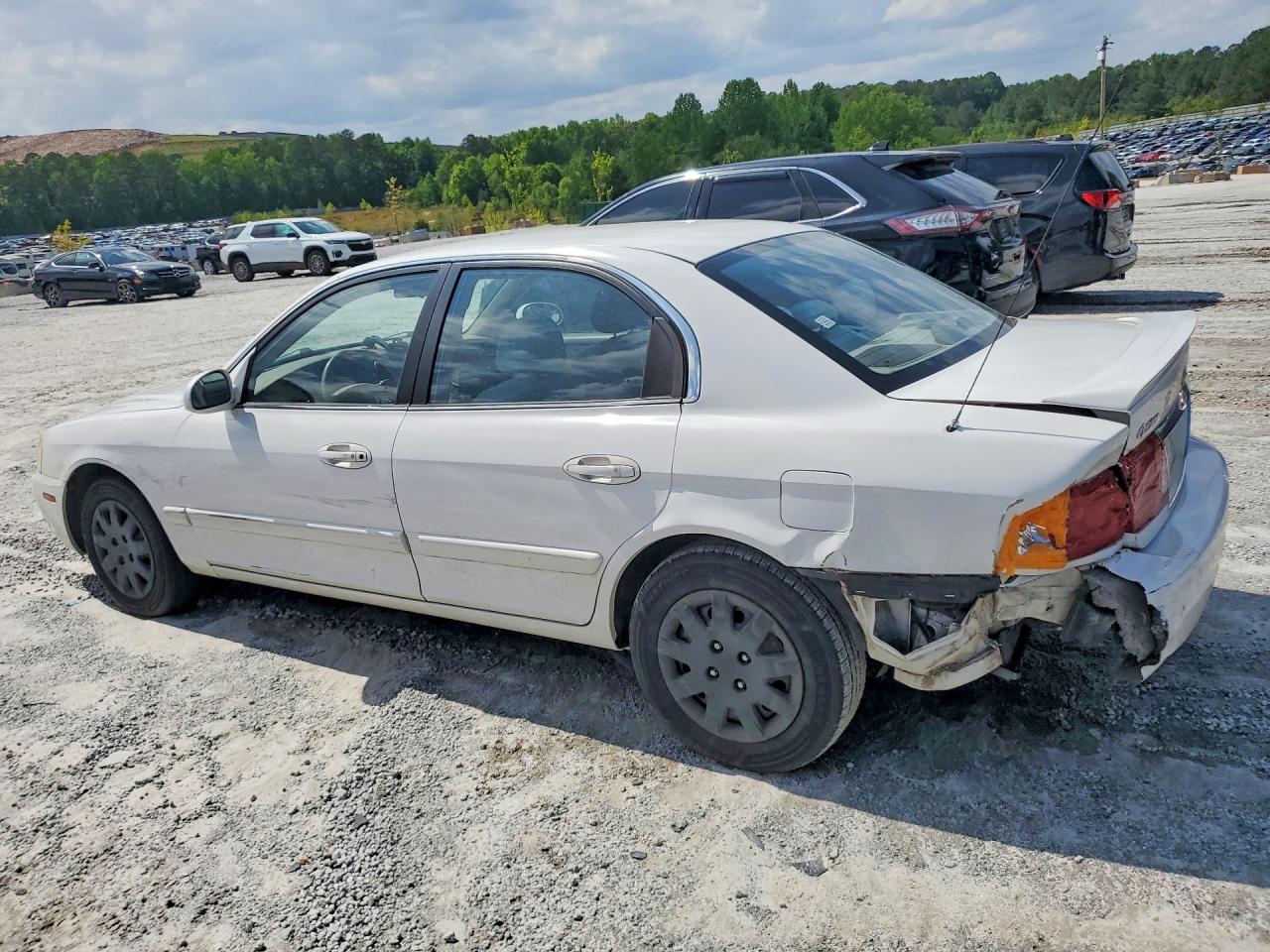2005 Kia Optima Lx White vin: KNAGD126455400595