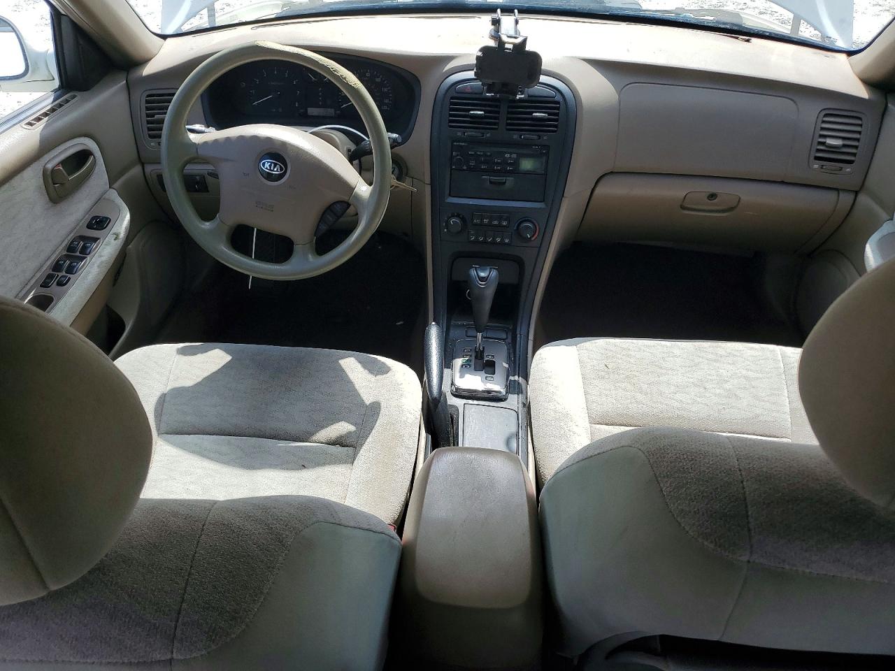 2005 Kia Optima Lx White vin: KNAGD126455400595
