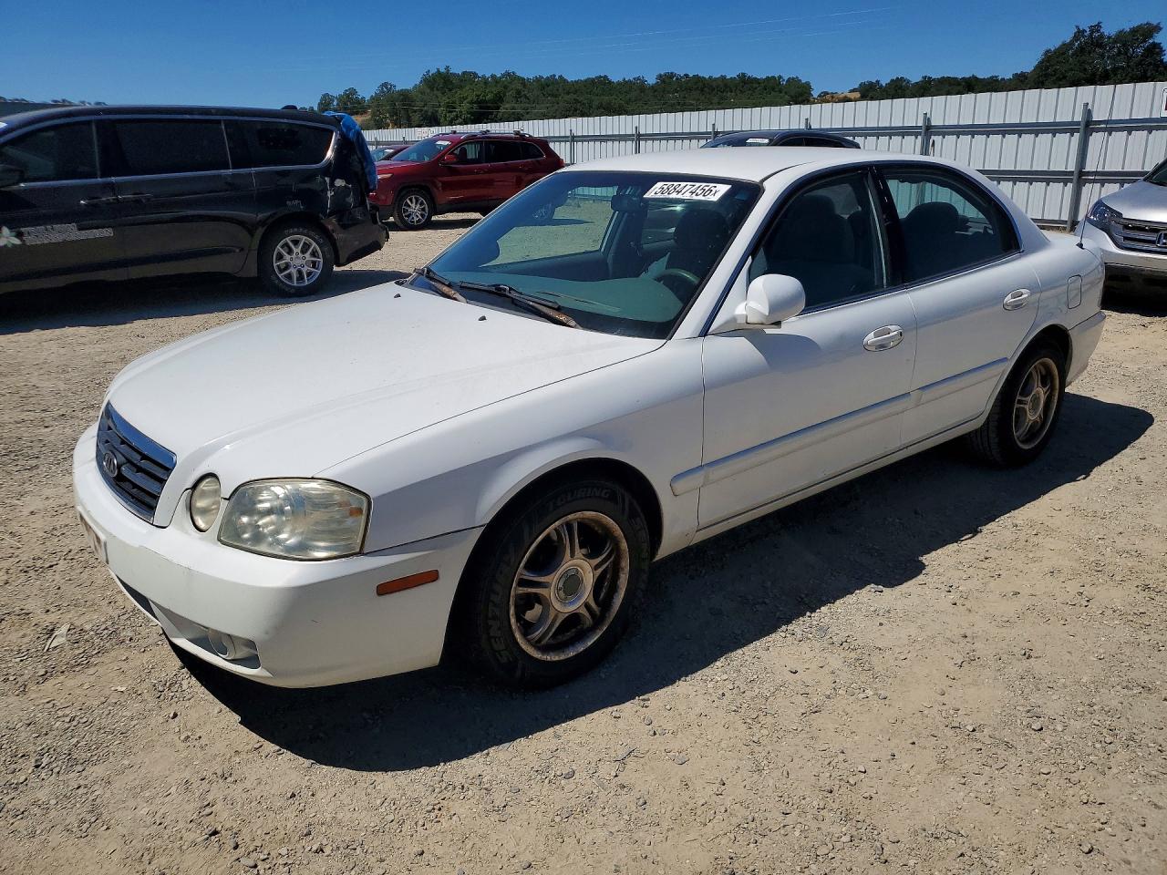 2005 Kia Optima Lx White vin: KNAGD126455408485