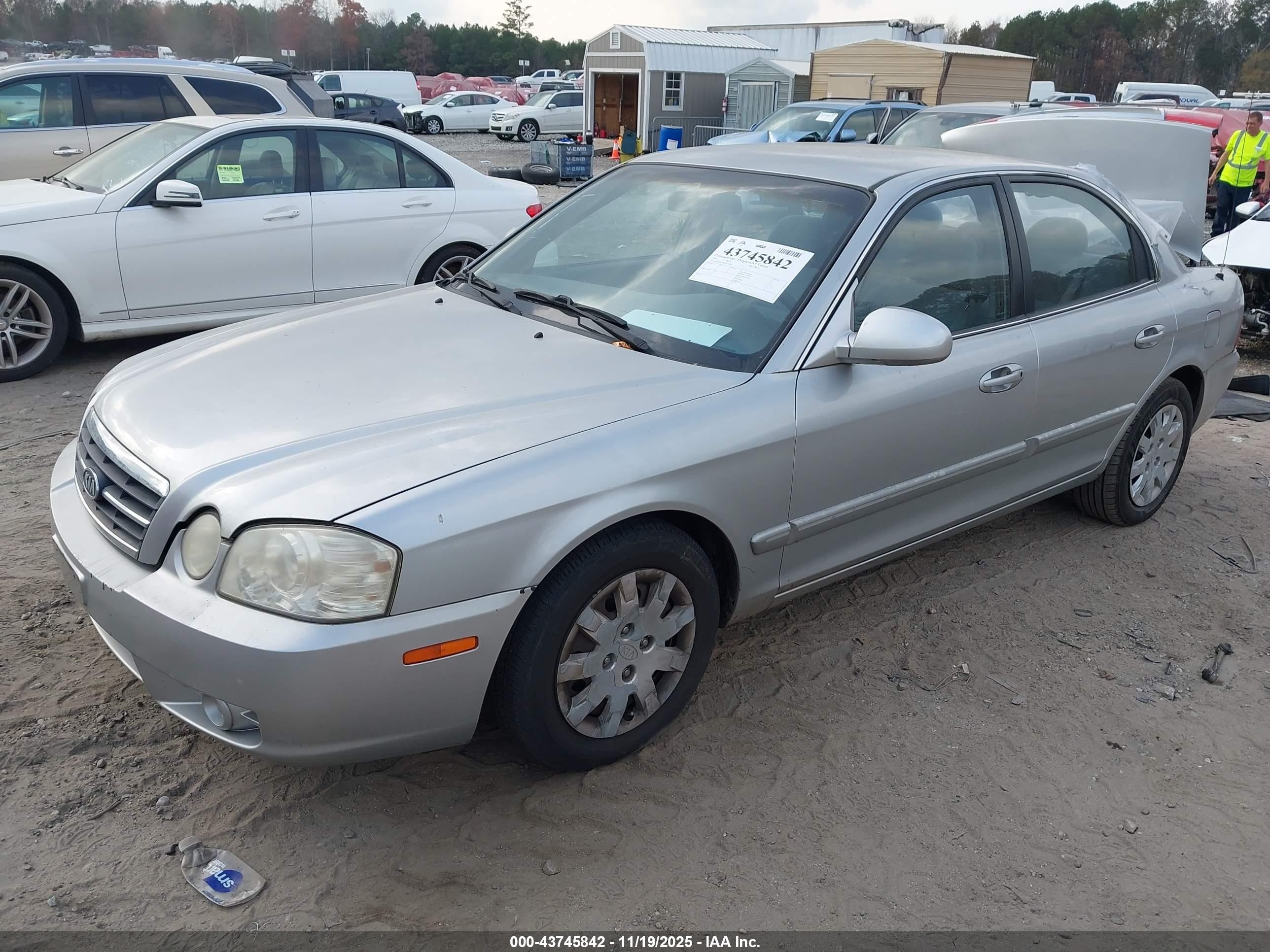 2005 Kia Optima Ex/lx Silver vin: KNAGD126455429708