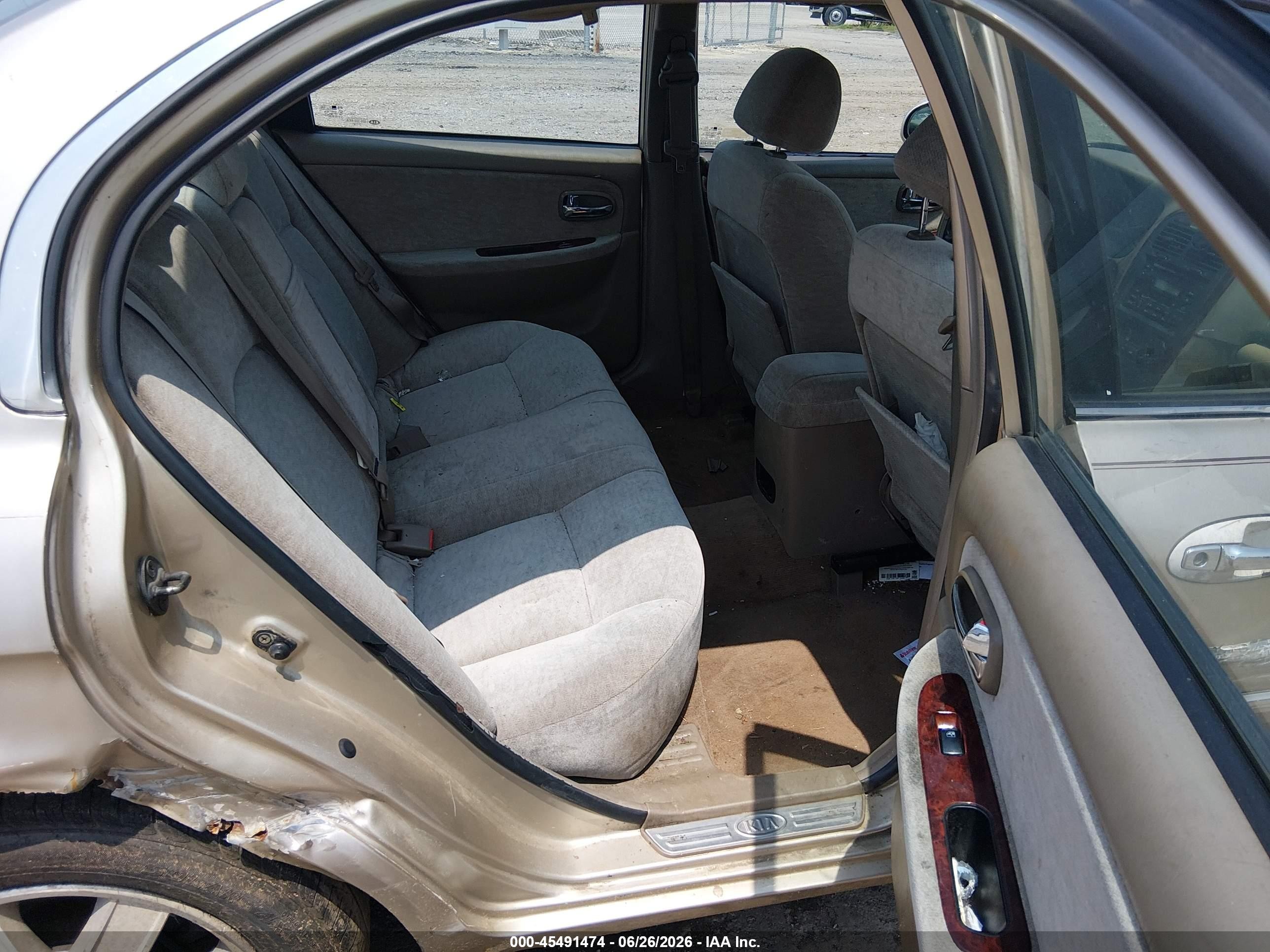 2004 Kia Optima Ex/lx Champagne vin: KNAGD126545316817