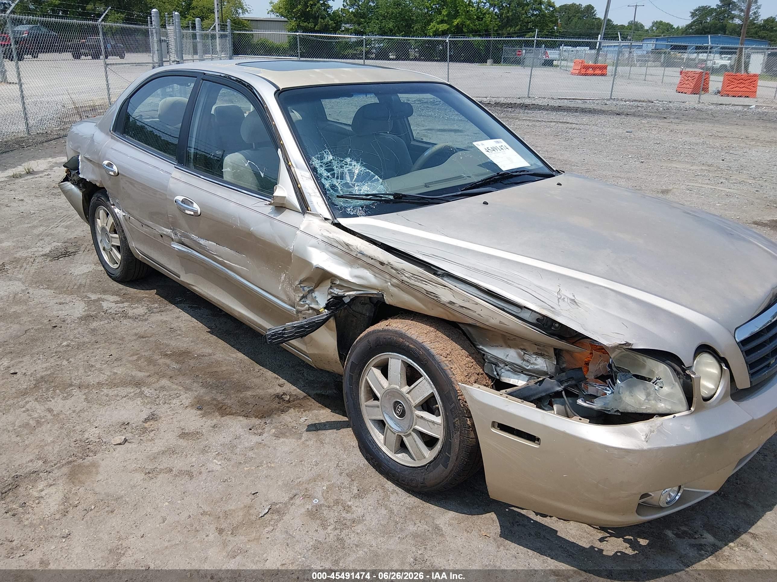 2004 Kia Optima Ex/lx Champagne vin: KNAGD126545316817